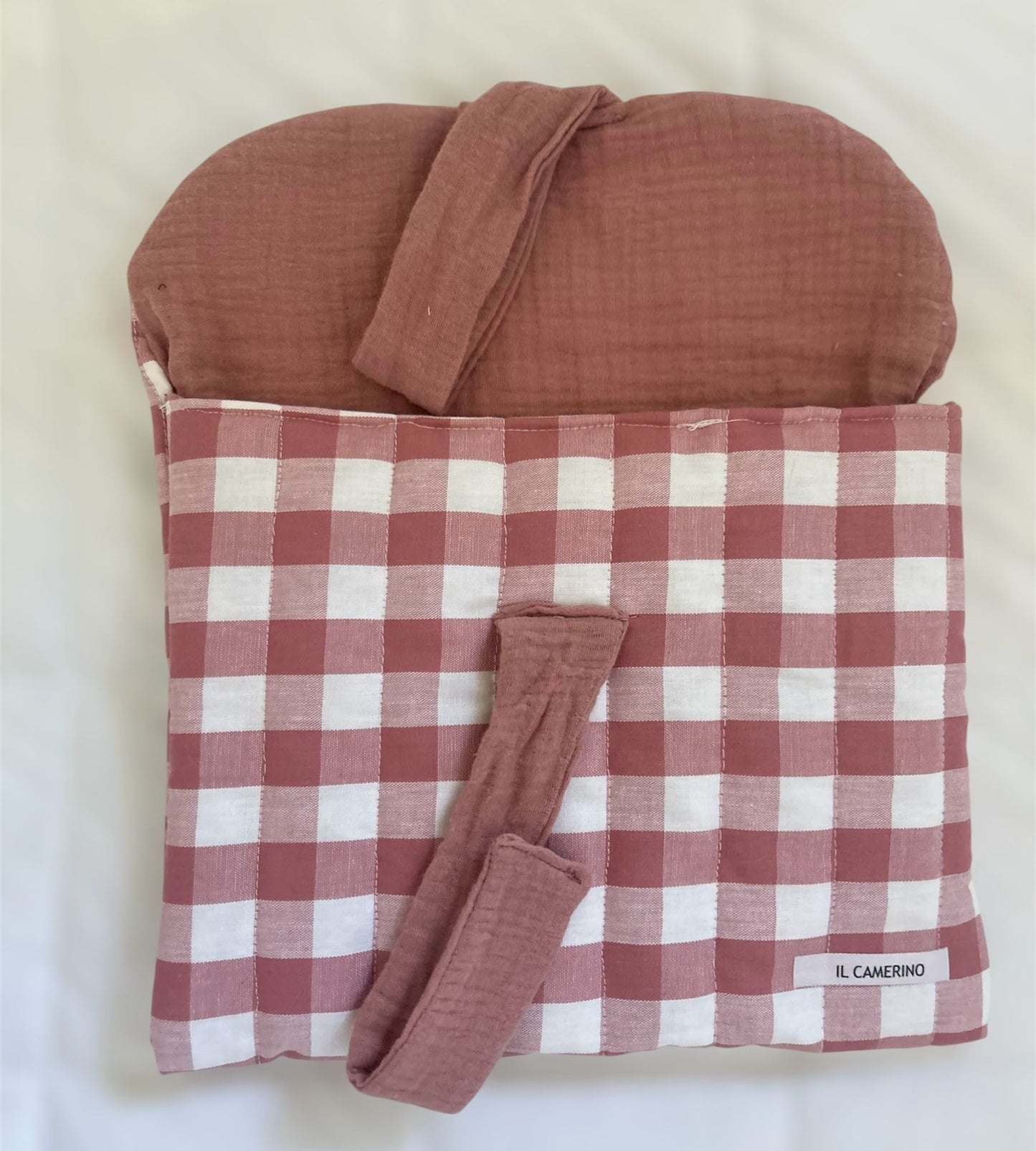 FUNDA TABLET, LIBROS. CUADRO VICHY ROSA