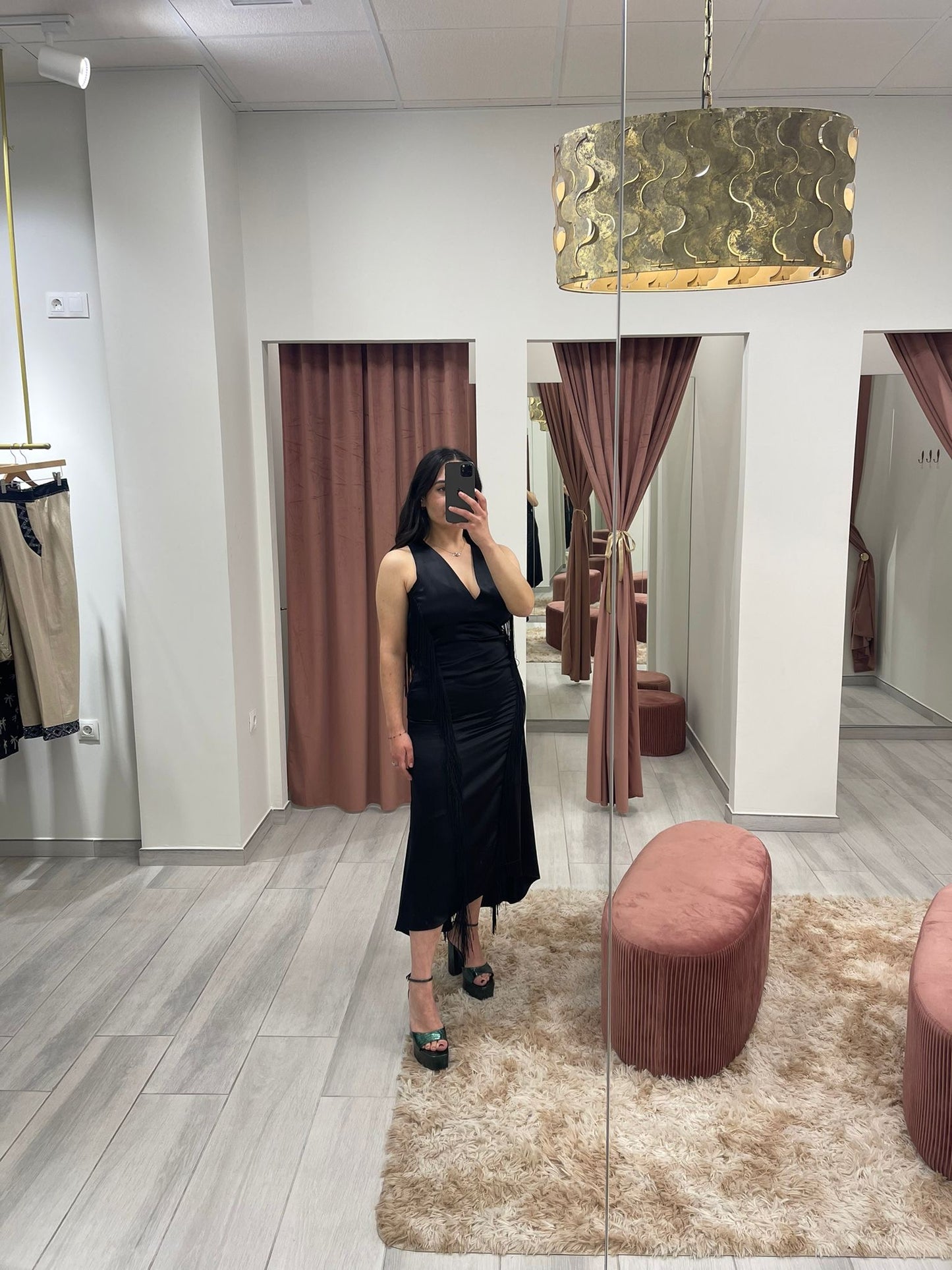 VESTIDO SEDA FLECOS TWINSET