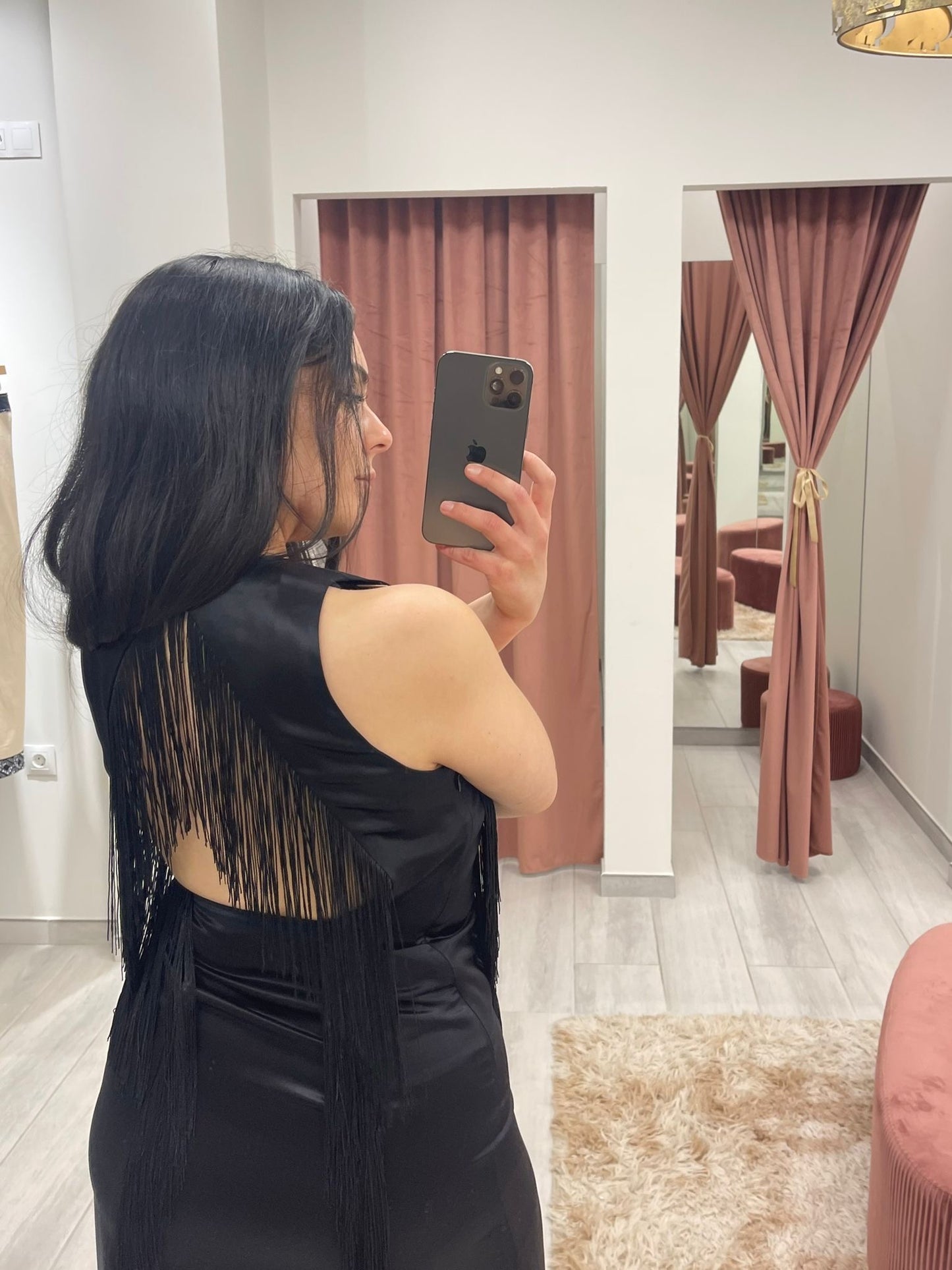 VESTIDO SEDA FLECOS TWINSET
