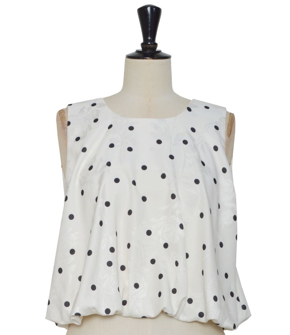 BLUSA SATINADA ESTAMPADA LAZO ESPALDA