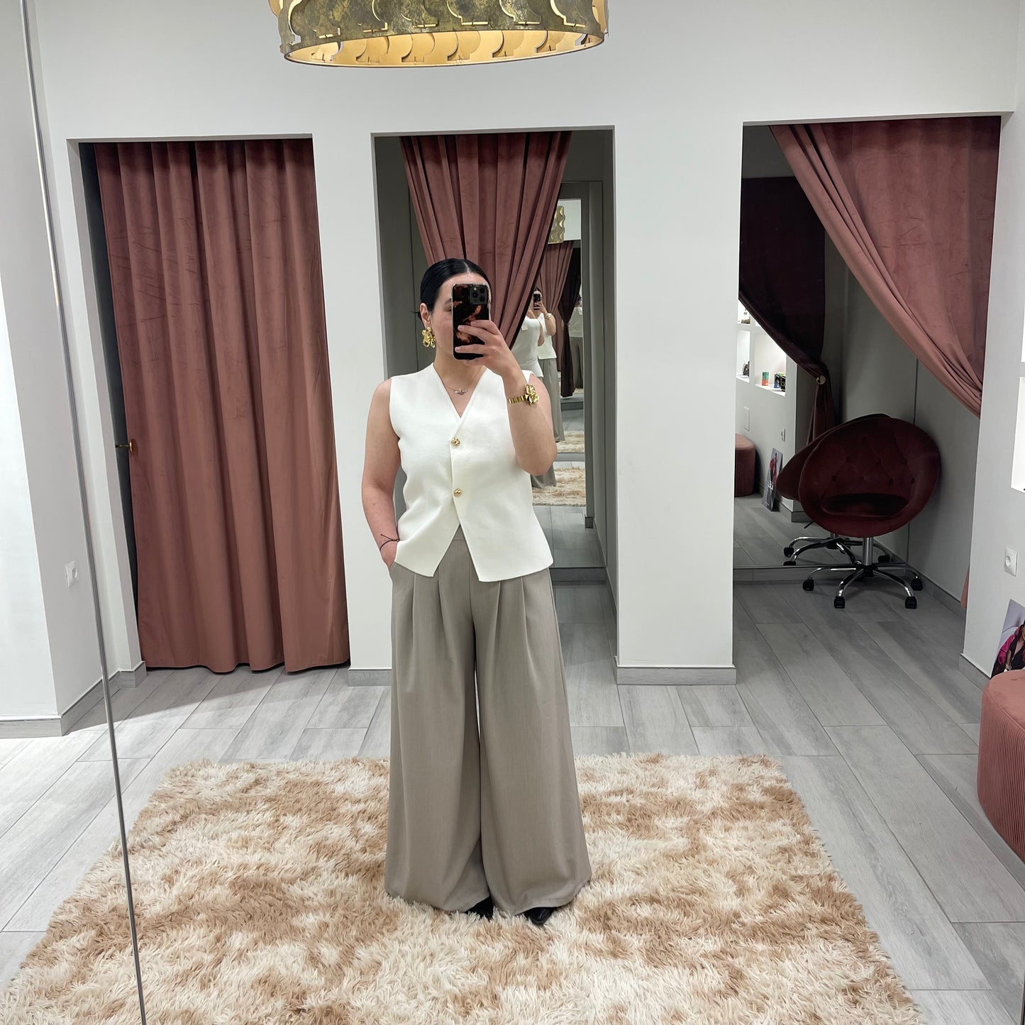 PANTALÓN FLUIDO BEIGE CINTURÓN