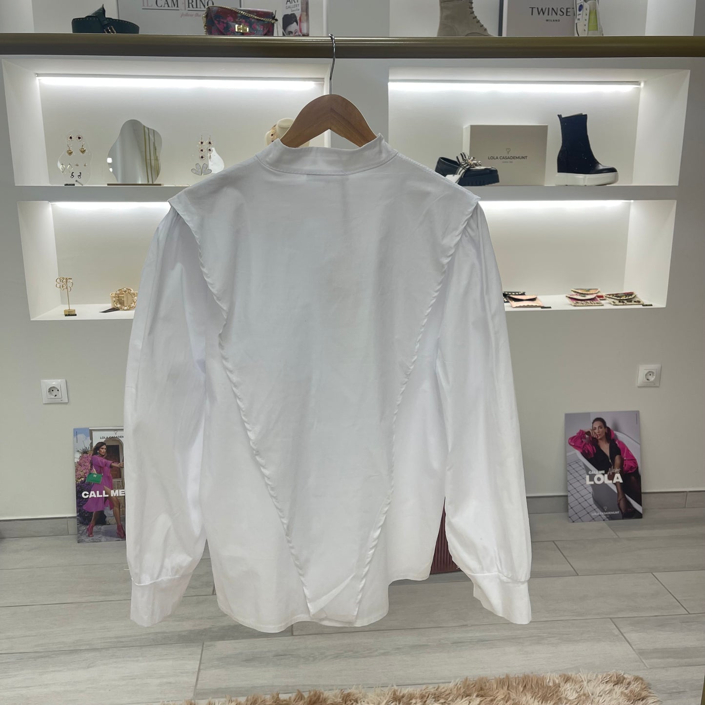 CAMISA CORTES BLANCA