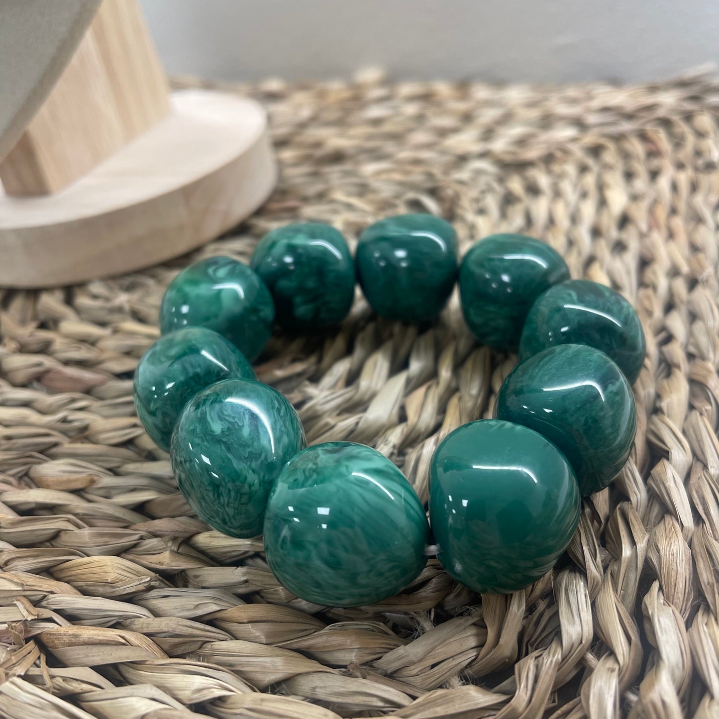 PULERA BOLAS VERDE
