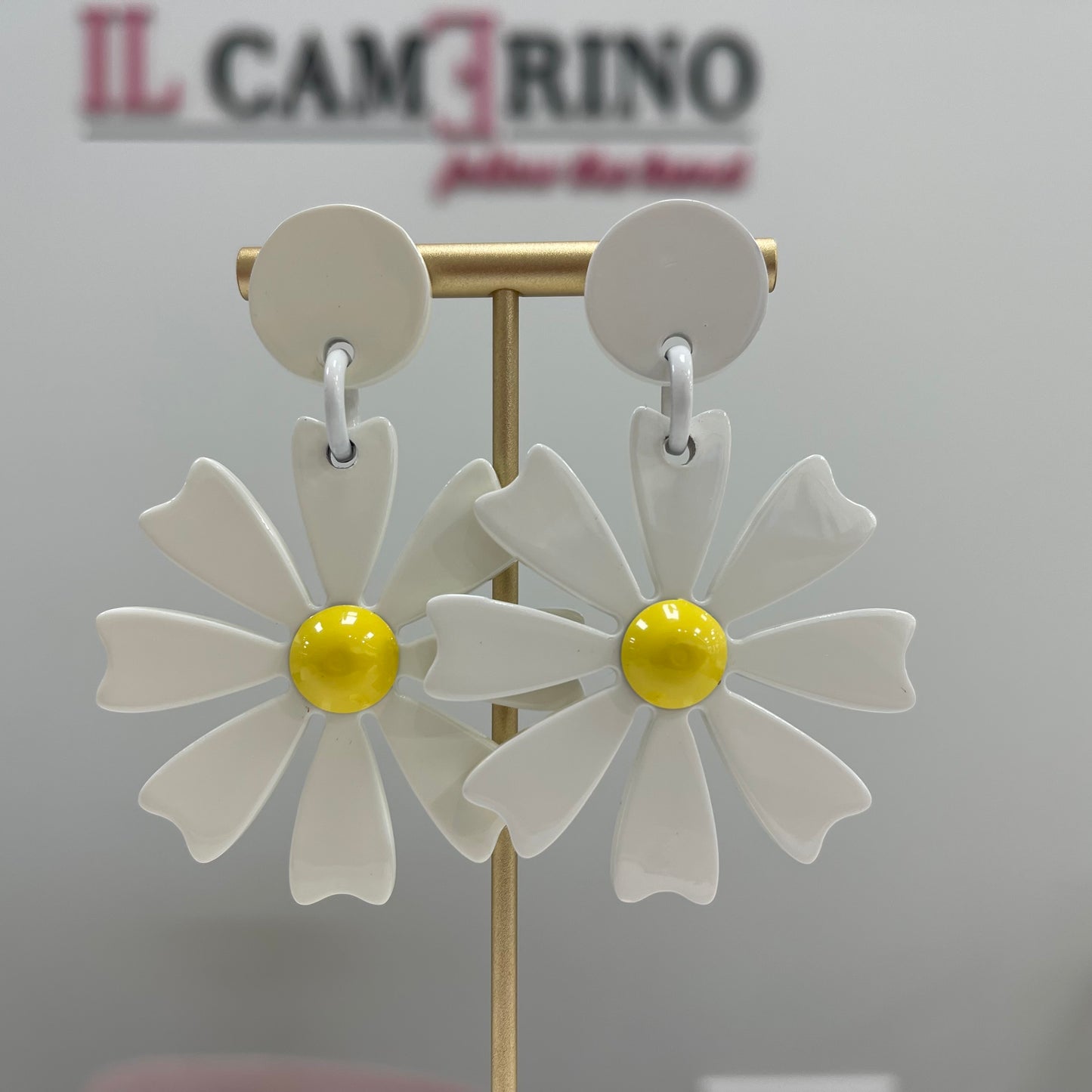 PENDIENTES MARGARITAS BLANCAS