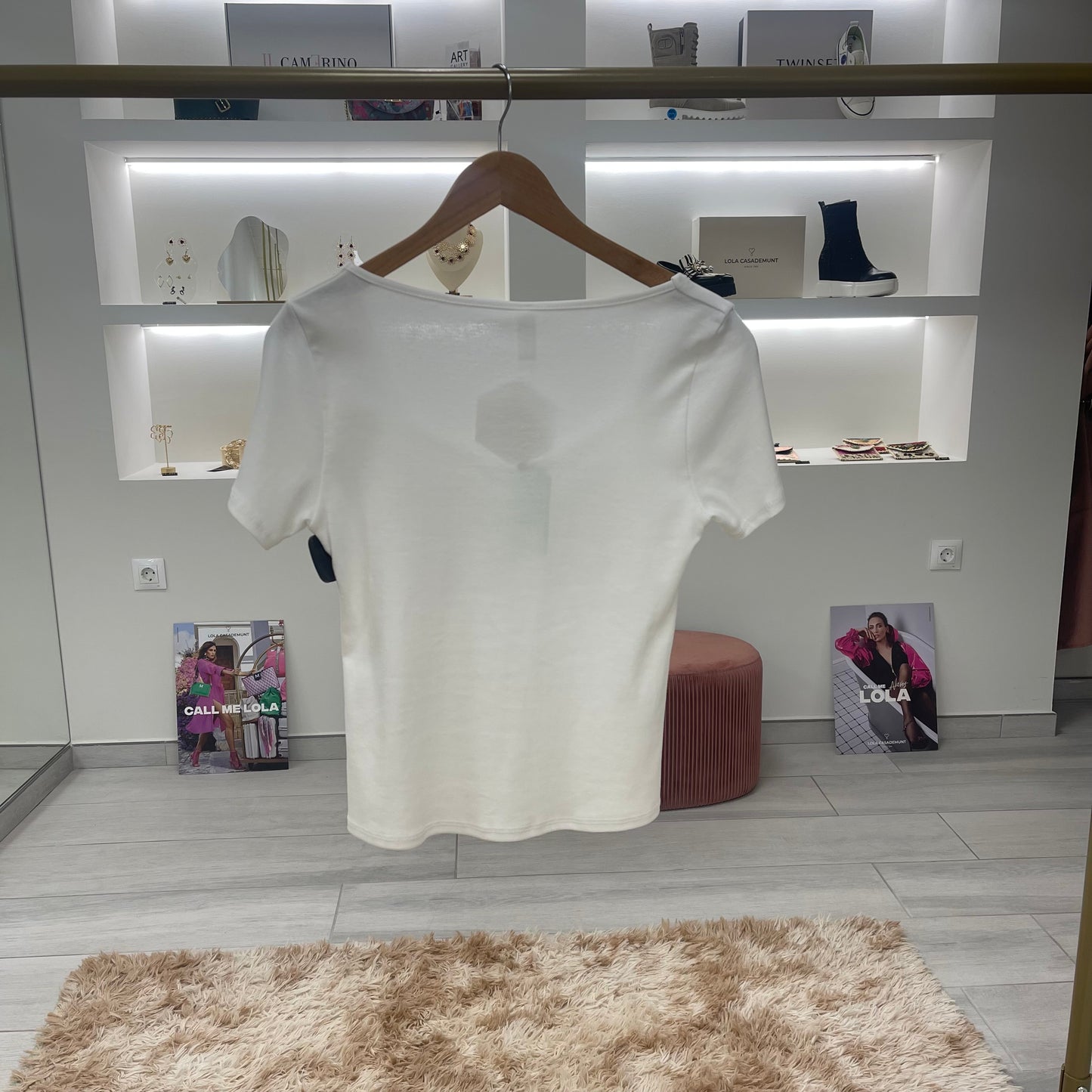 CAMISETA BLANCA MANGA CORTA