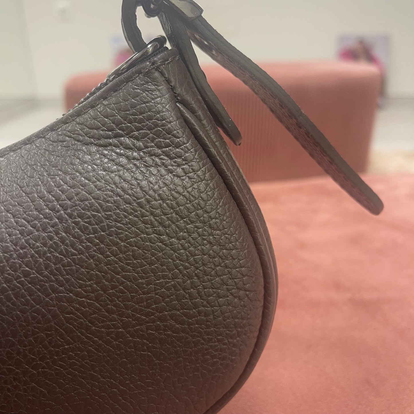 BOLSO PIEL MARRÓN OSCURO