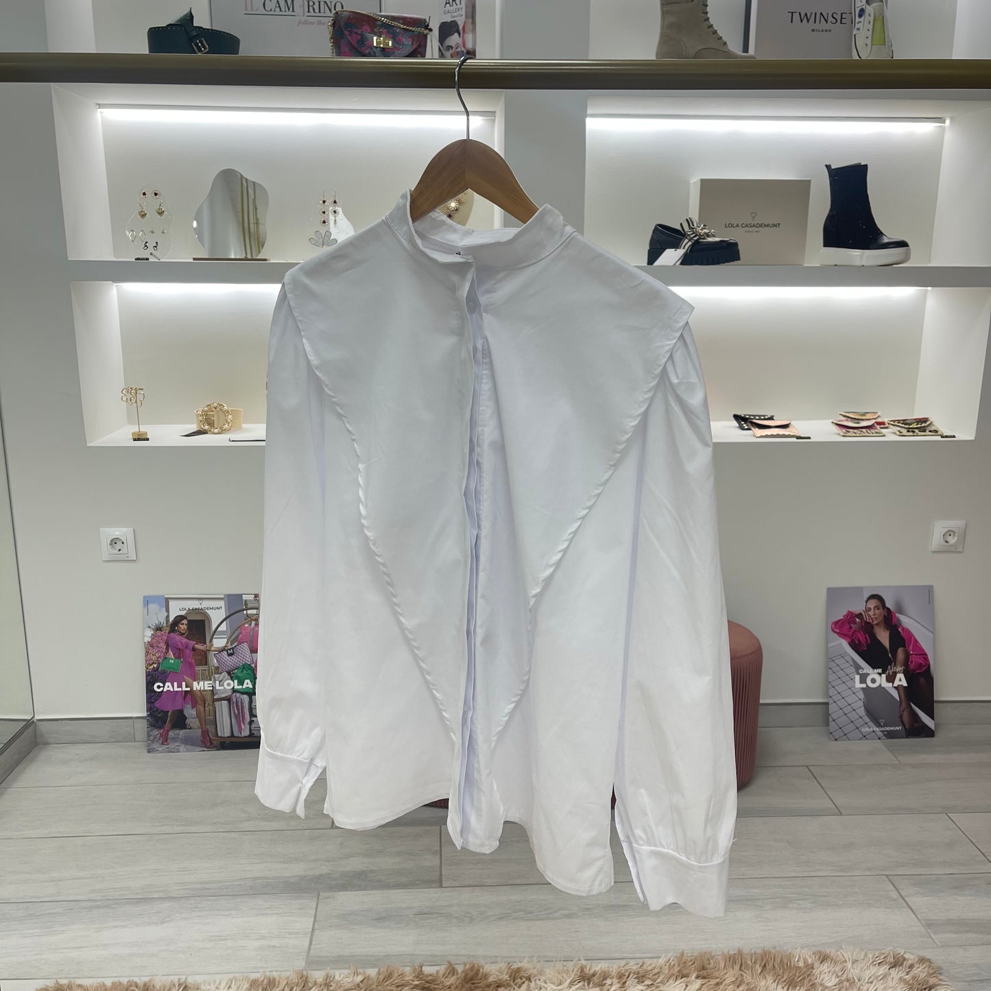 CAMISA CORTES BLANCA