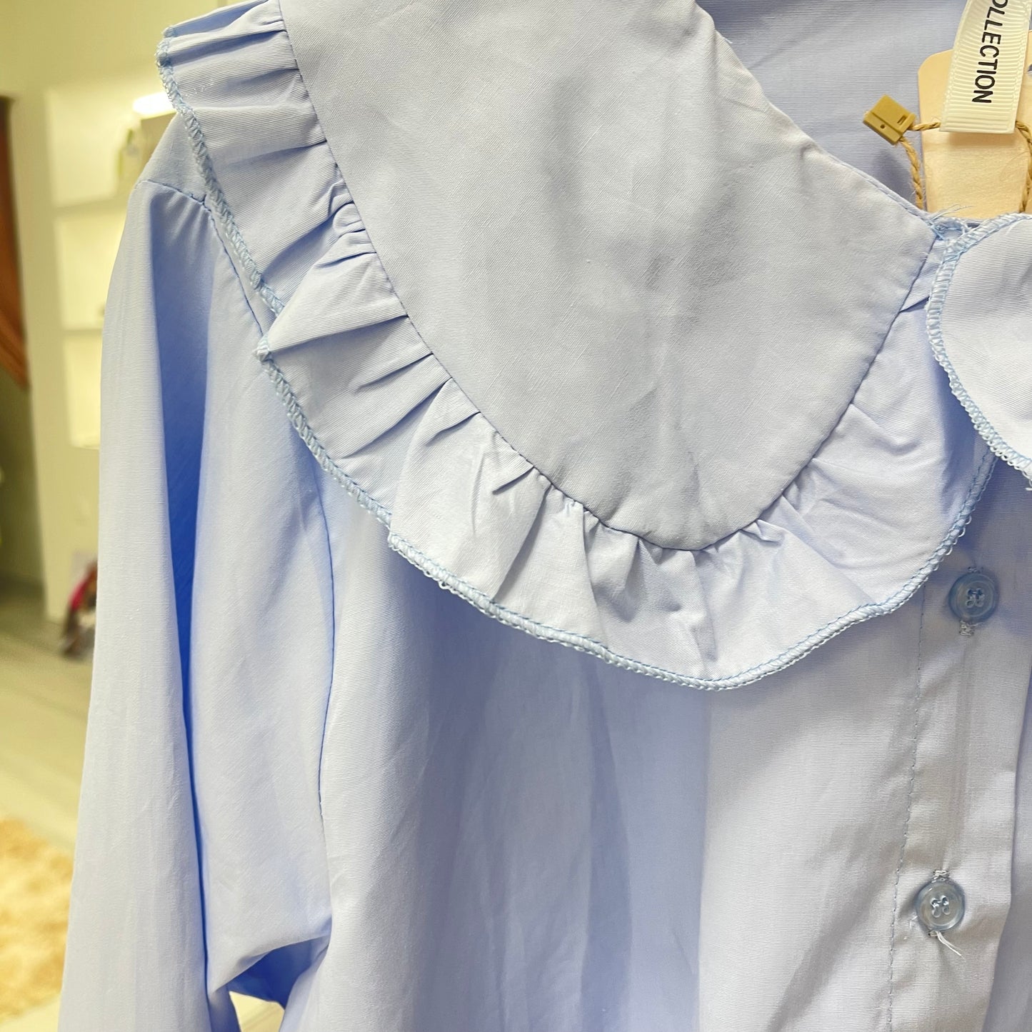 CAMISA CUELLO BEBÉ AZUL