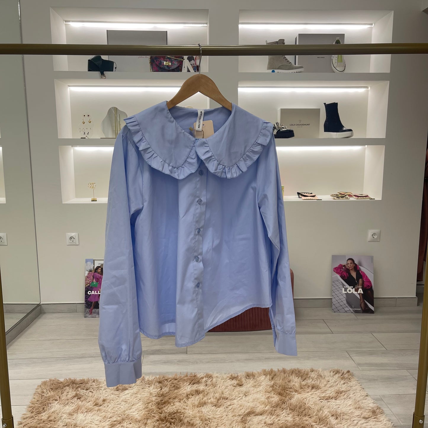 CAMISA CUELLO BEBÉ AZUL