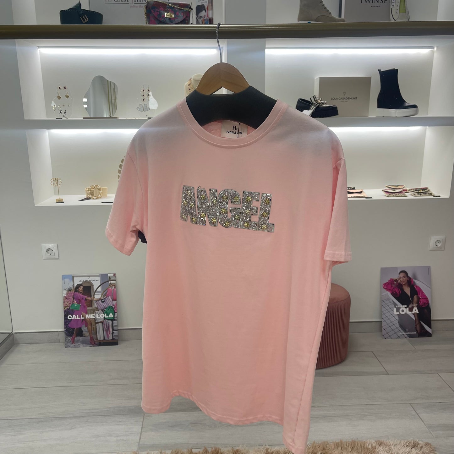 CAMISETA ANGEL ROSA PASTEL