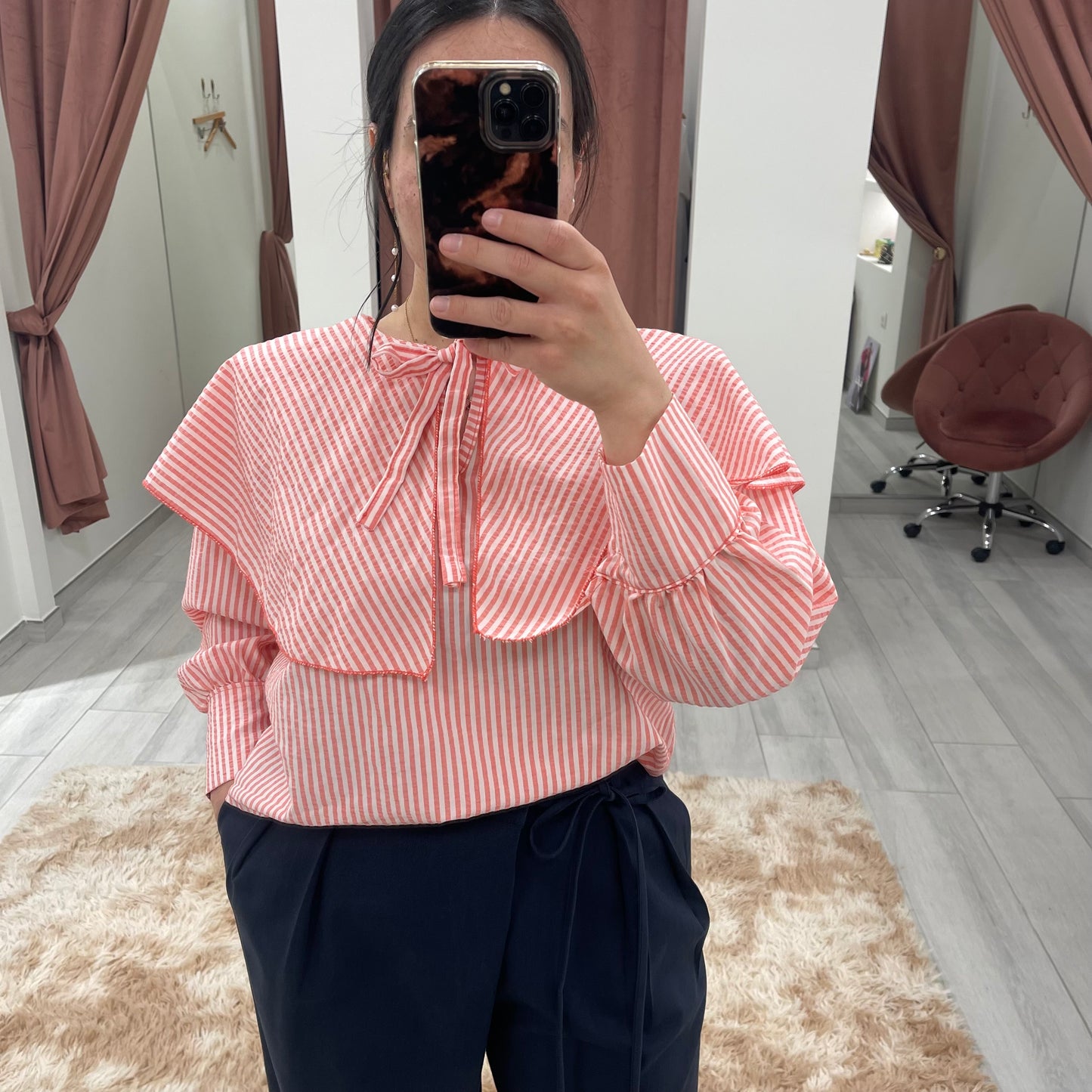 CAMISA A RAYAS ROJO Y BLANCO