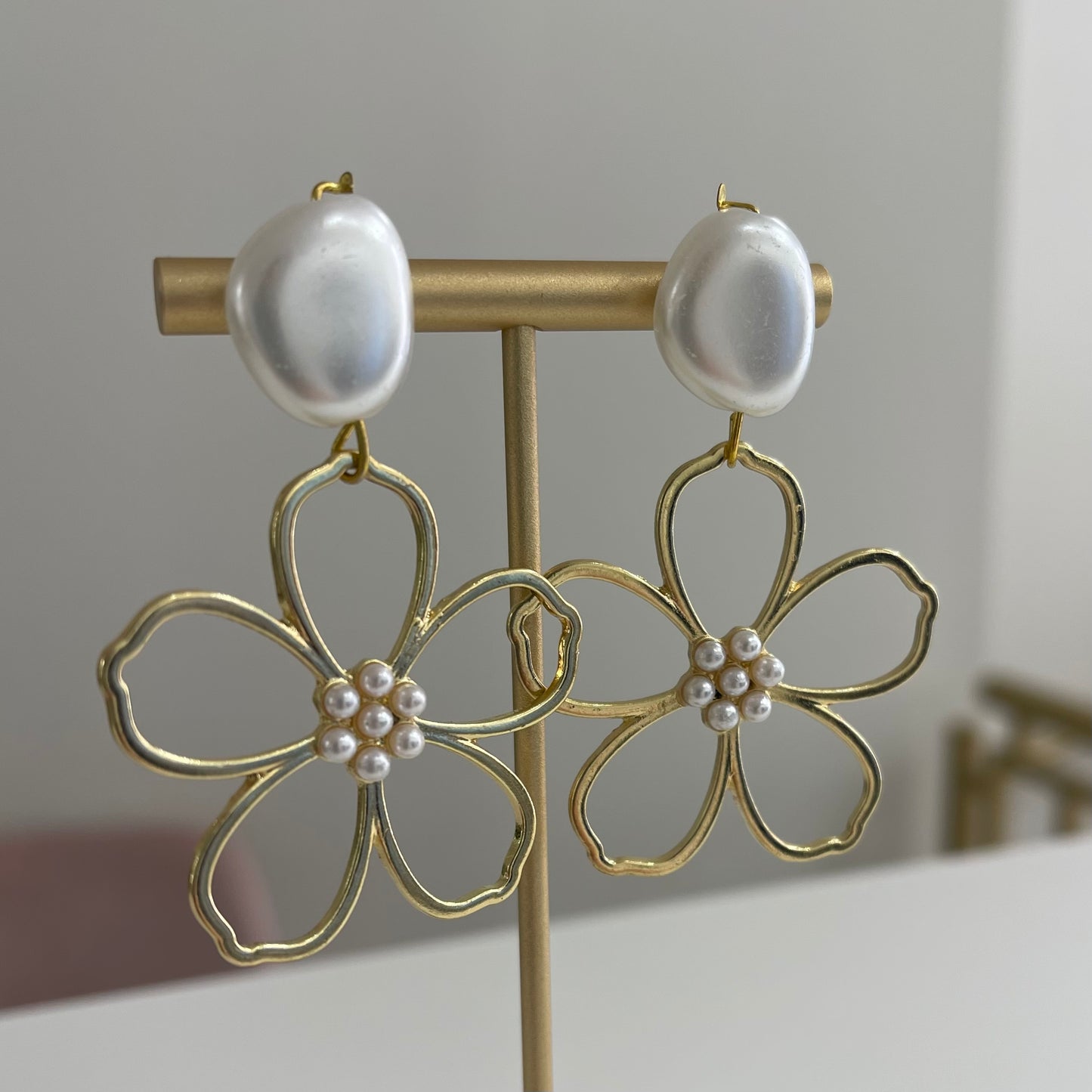 PENDIENTES FLOR PERLA