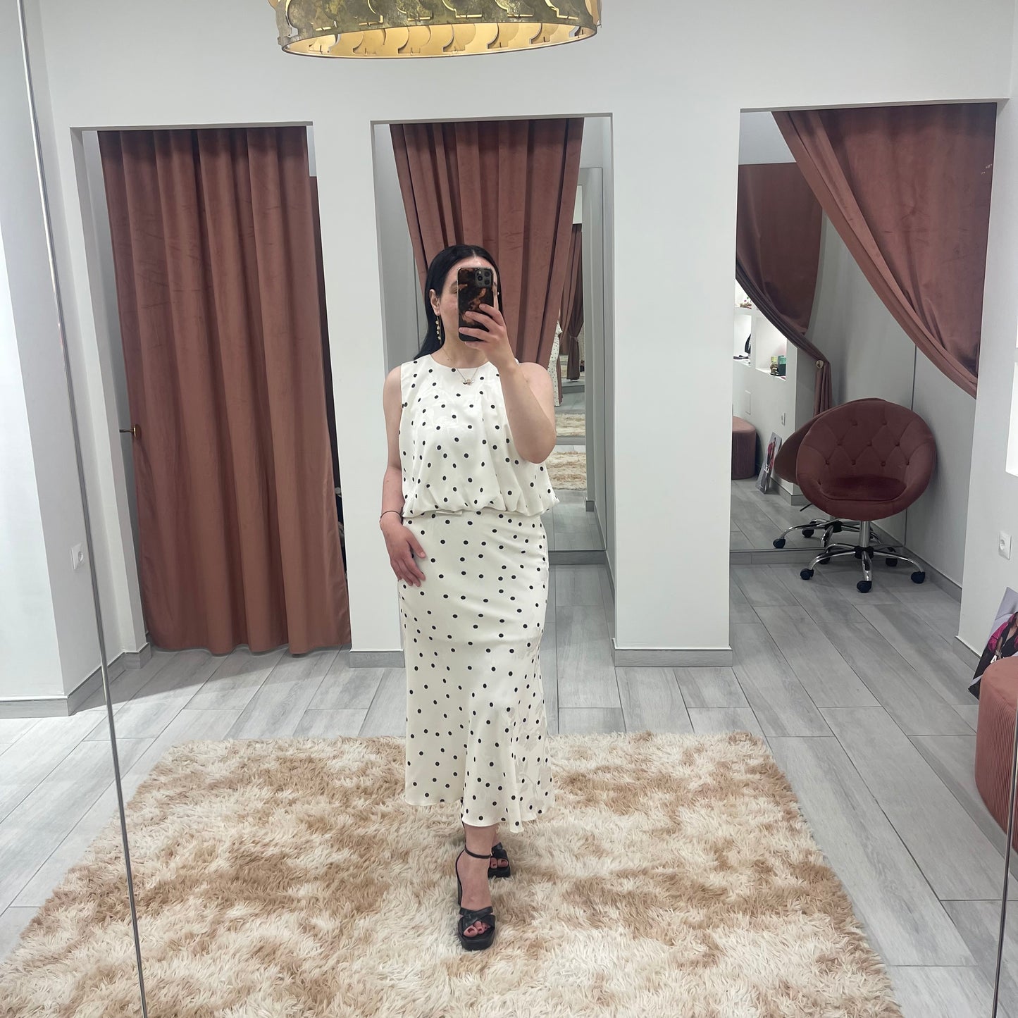 BLUSA SATINADA ESTAMPADA LAZO ESPALDA