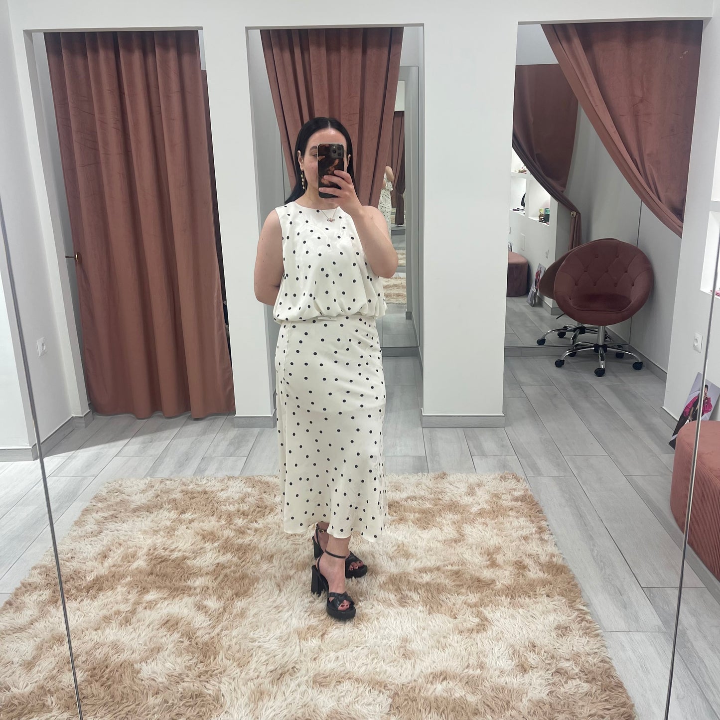 BLUSA SATINADA ESTAMPADA LAZO ESPALDA