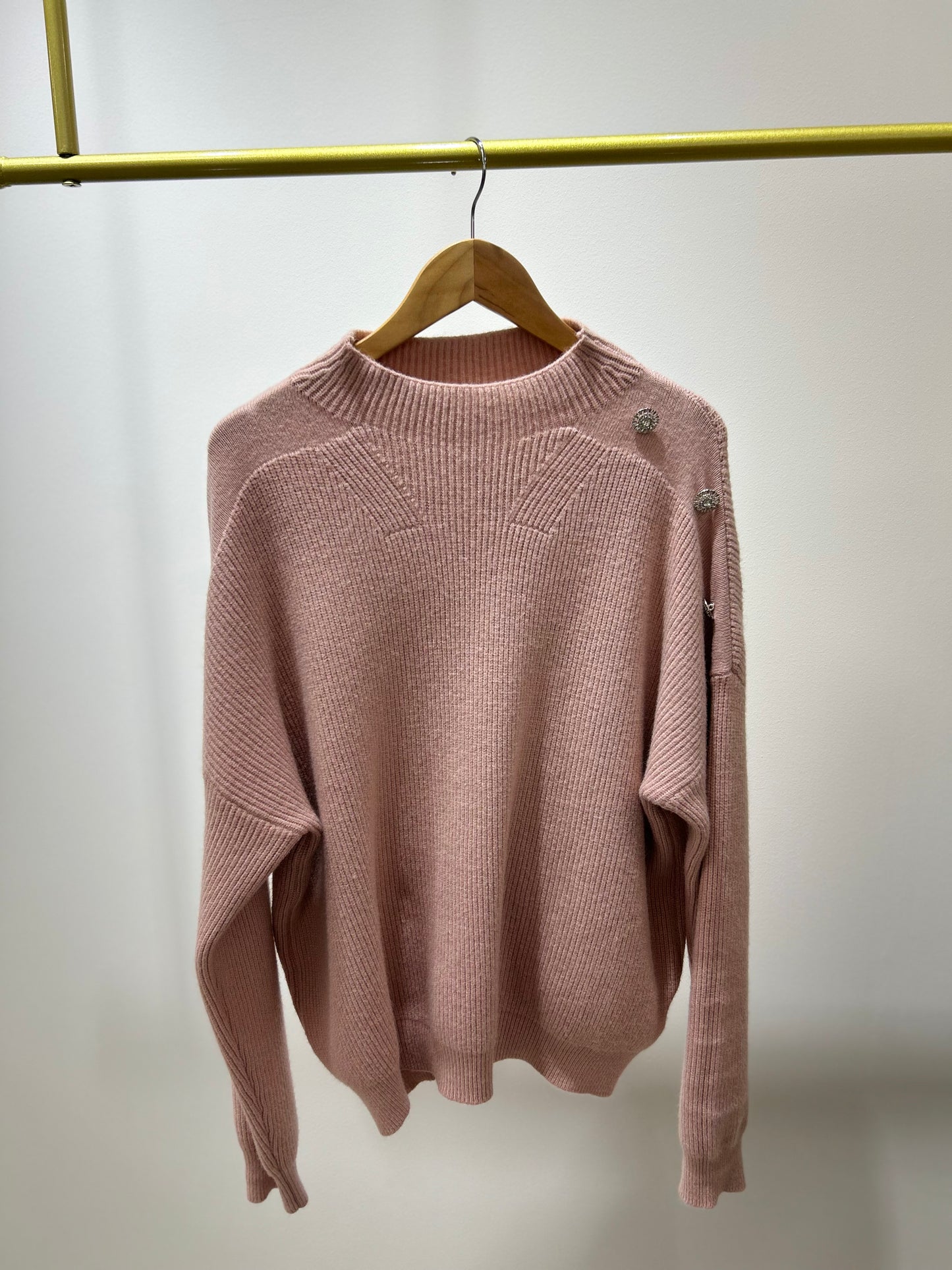 JERSEY ROSA BOTONES JOYA MARIA GRANDES
