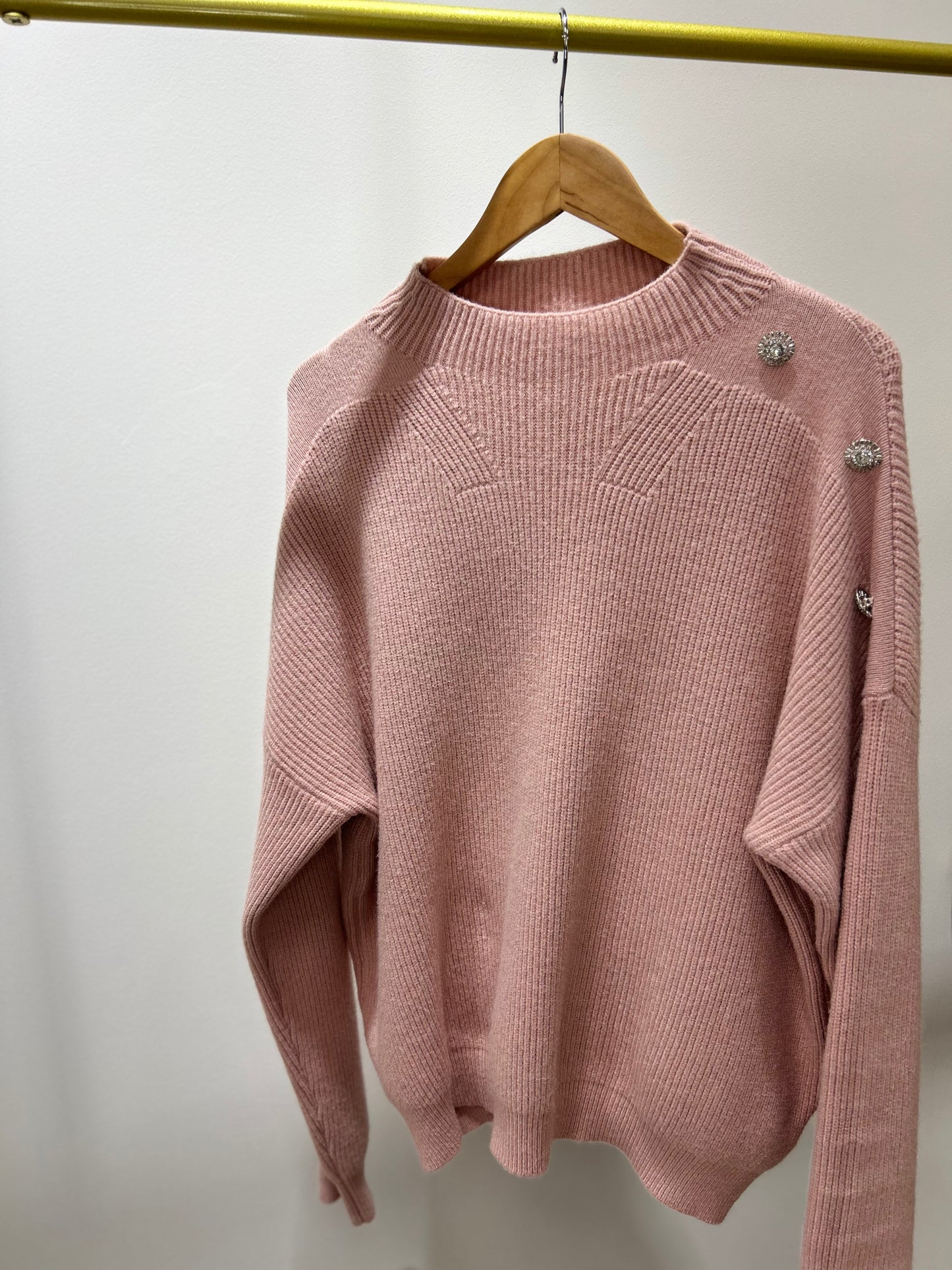 JERSEY ROSA BOTONES JOYA MARIA GRANDES