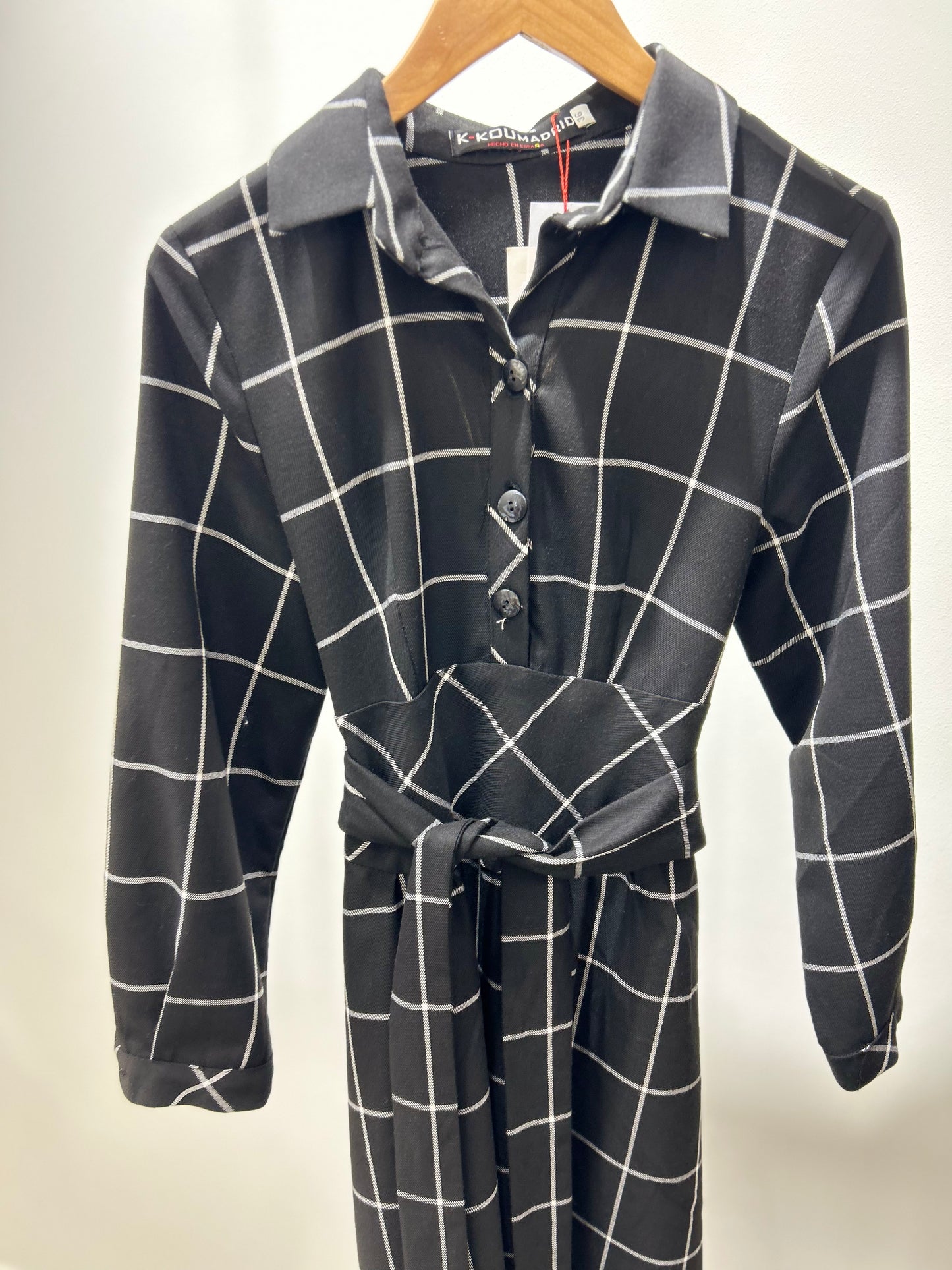 VESTIDO EVASÉ CUADROS