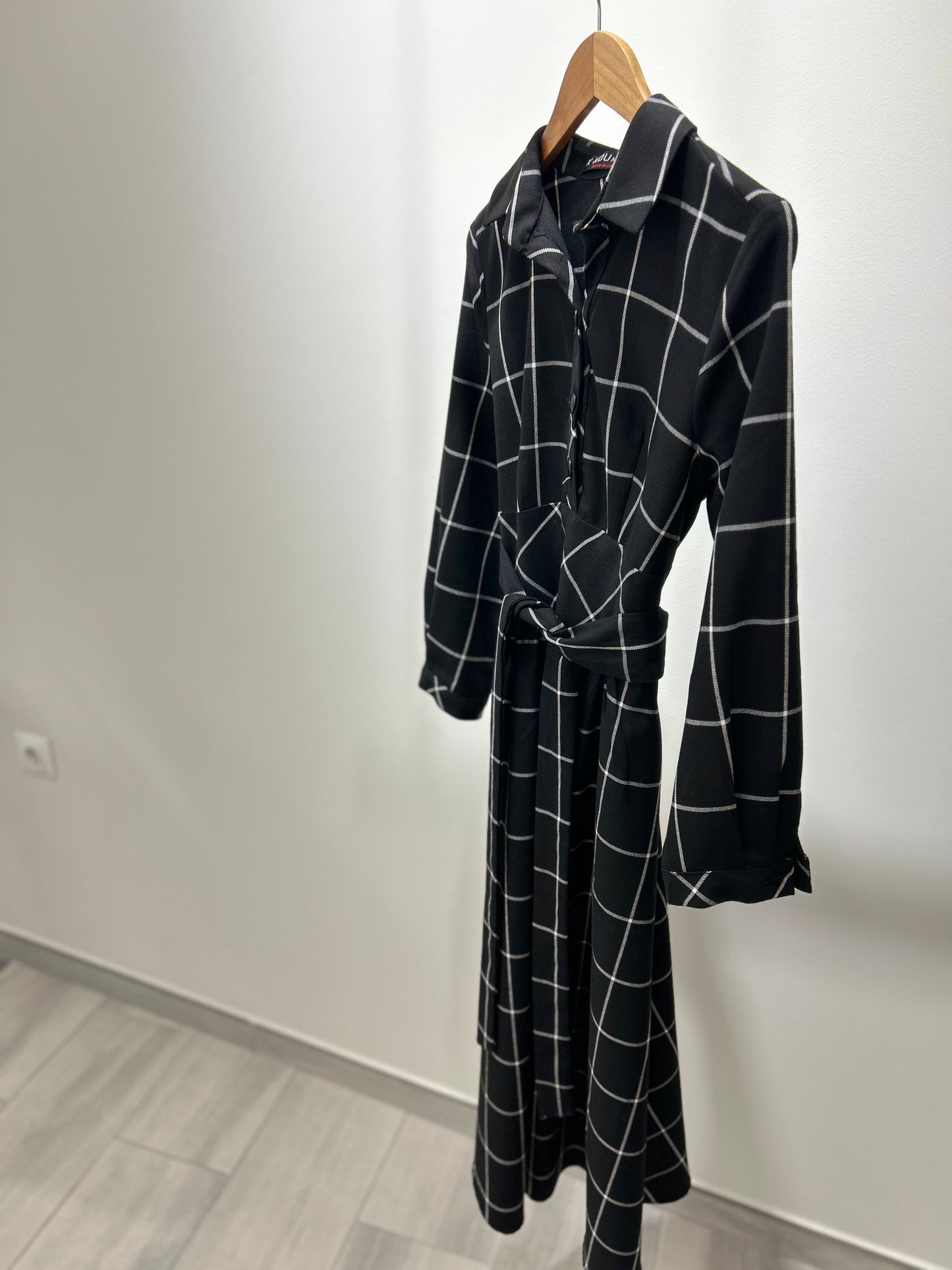 VESTIDO EVASÉ CUADROS