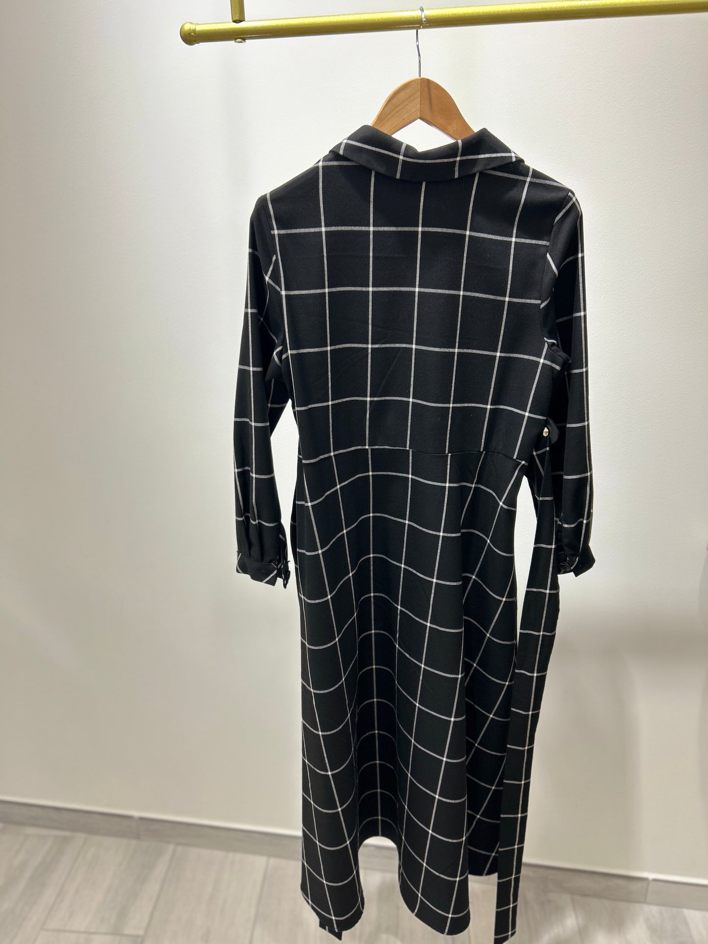 VESTIDO EVASÉ CUADROS