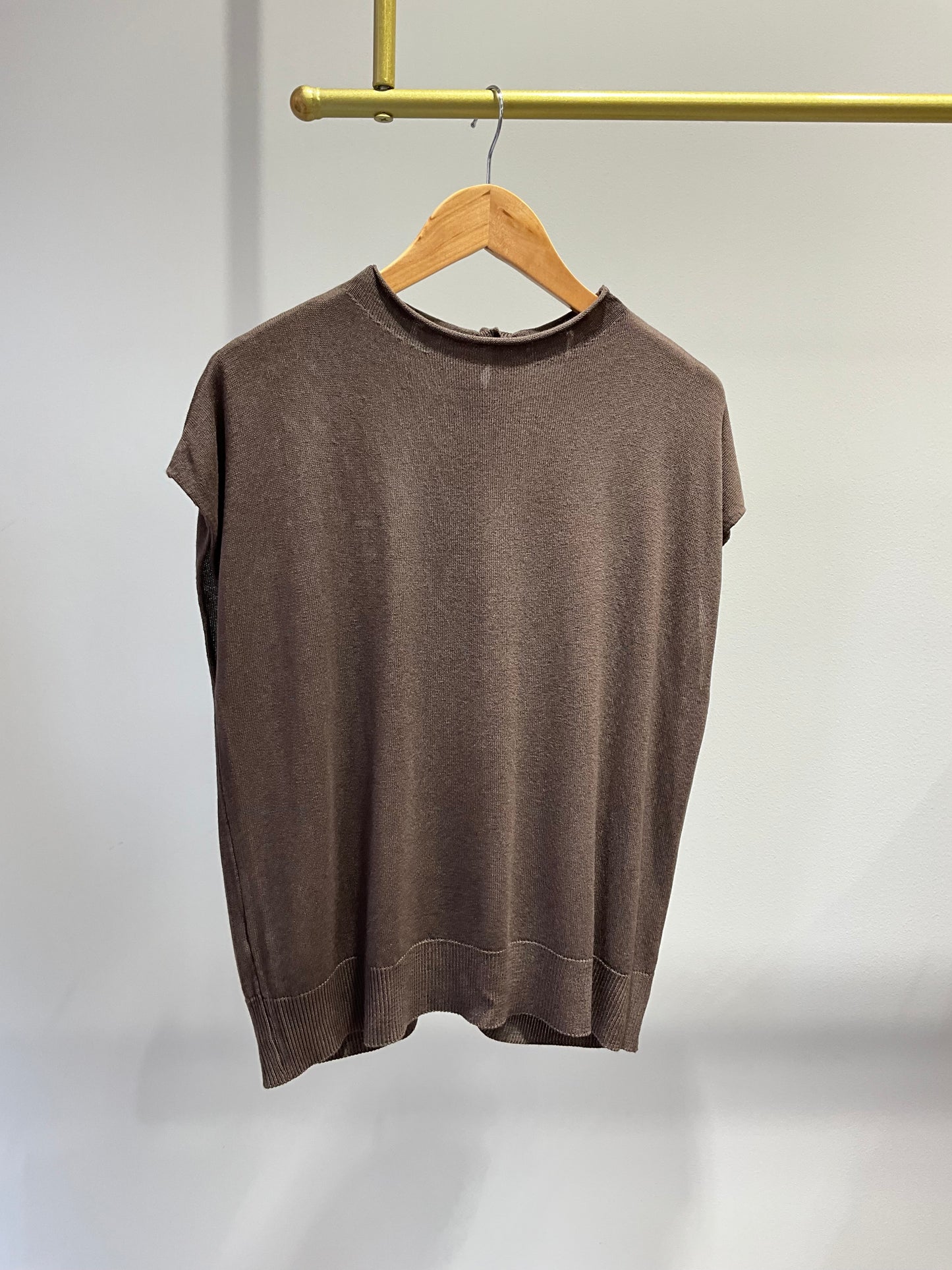 JERSEY DE PUNTO MARRÓN BOTONES