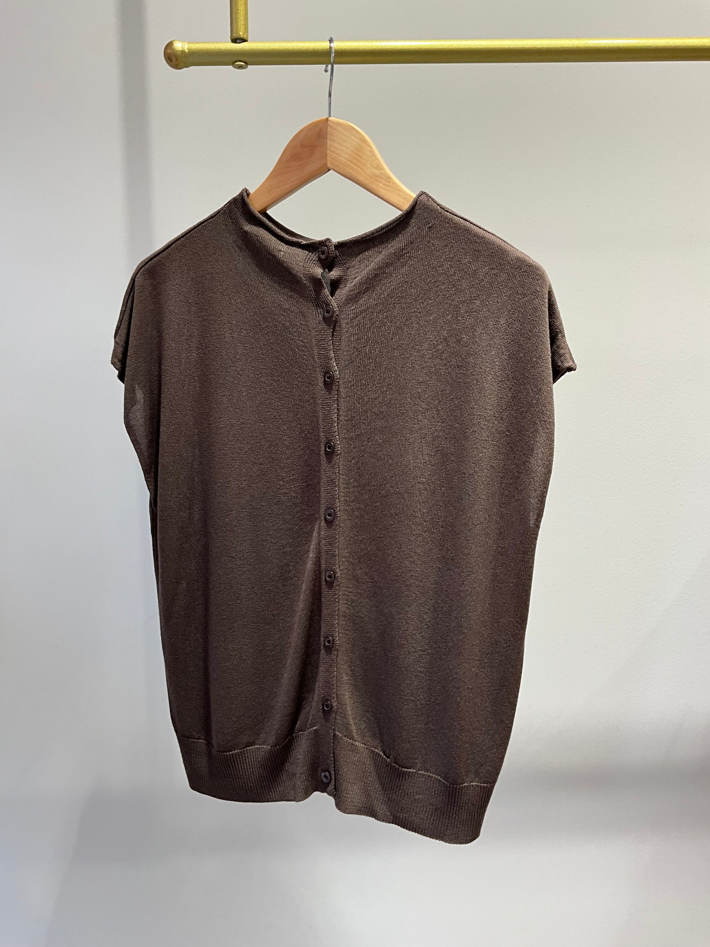 JERSEY DE PUNTO MARRÓN BOTONES