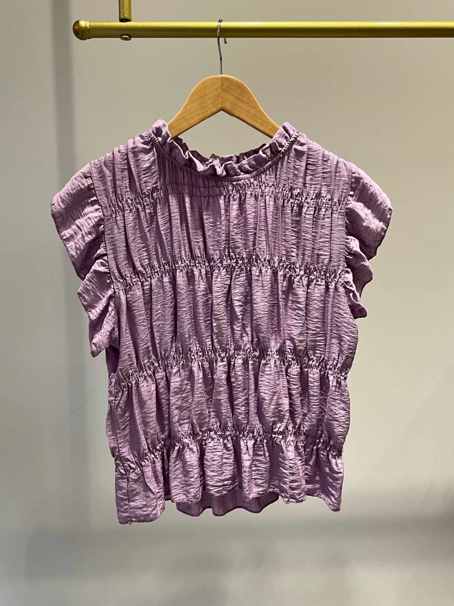 BLUSA FRUNCIDA LILA