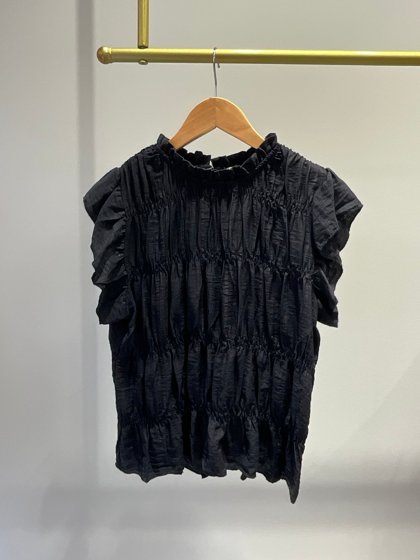 BLUSA FRUNCIDA NEGRA