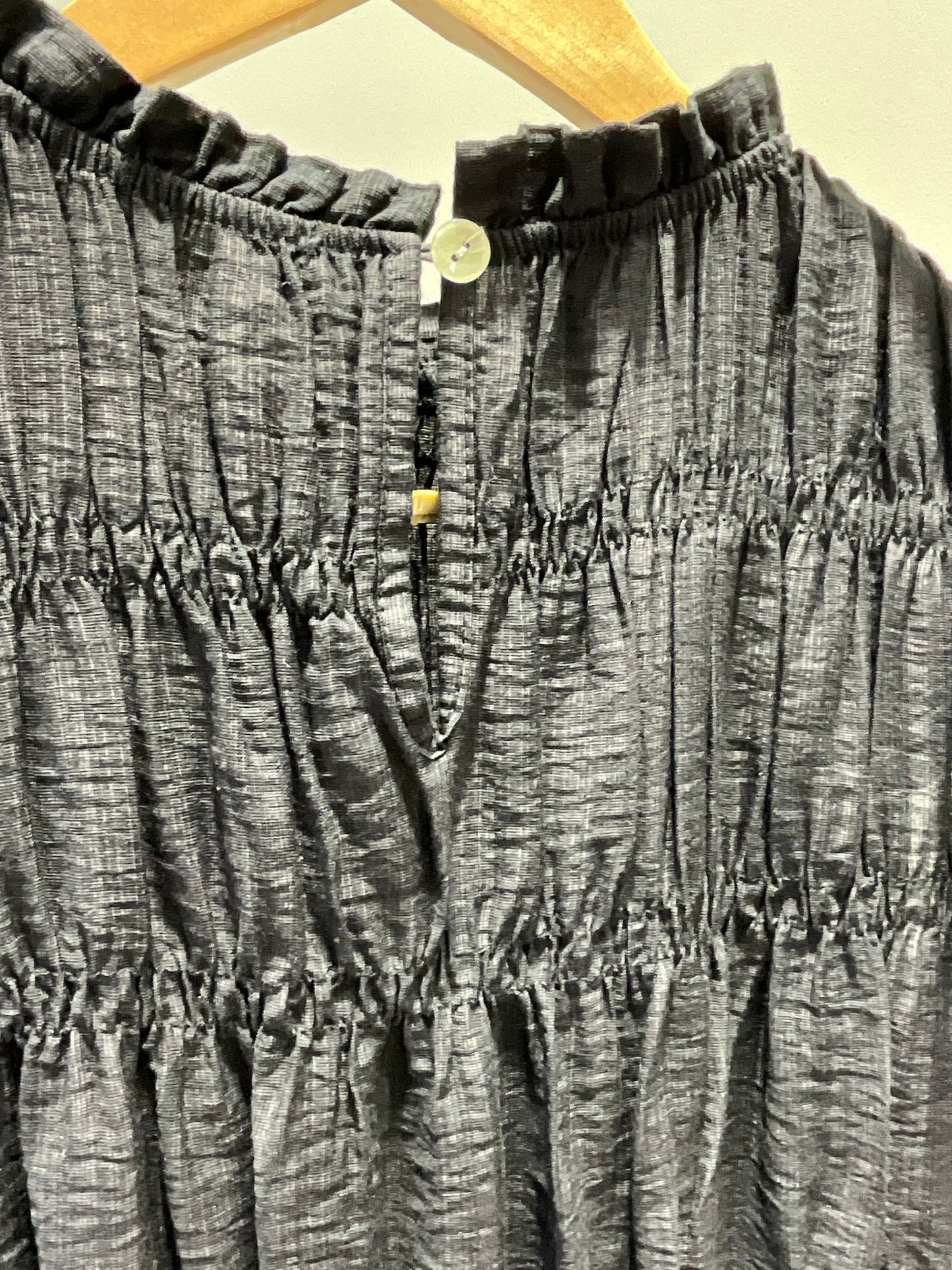 BLUSA FRUNCIDA NEGRA