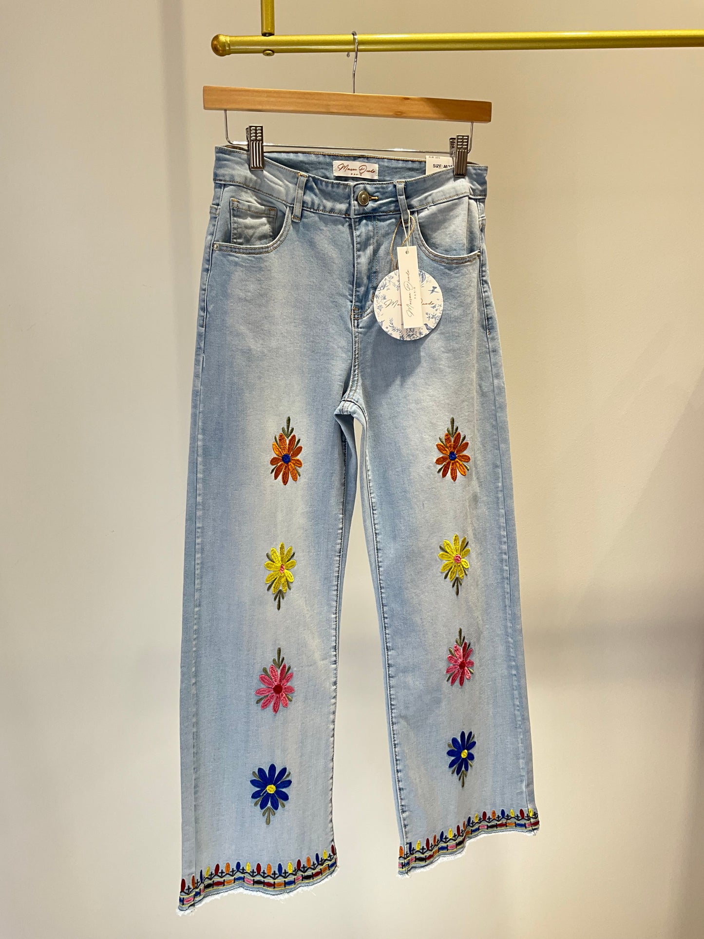 VAQUERO FLORES BORDADAS