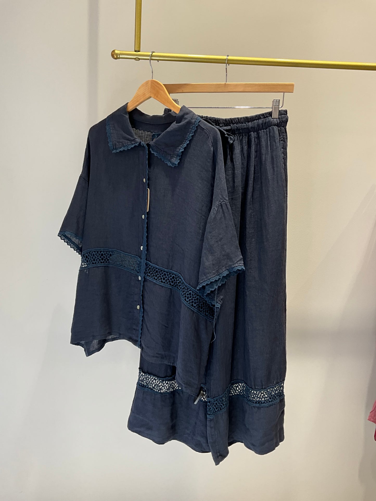 CONJUNTO DE LINO AZUL