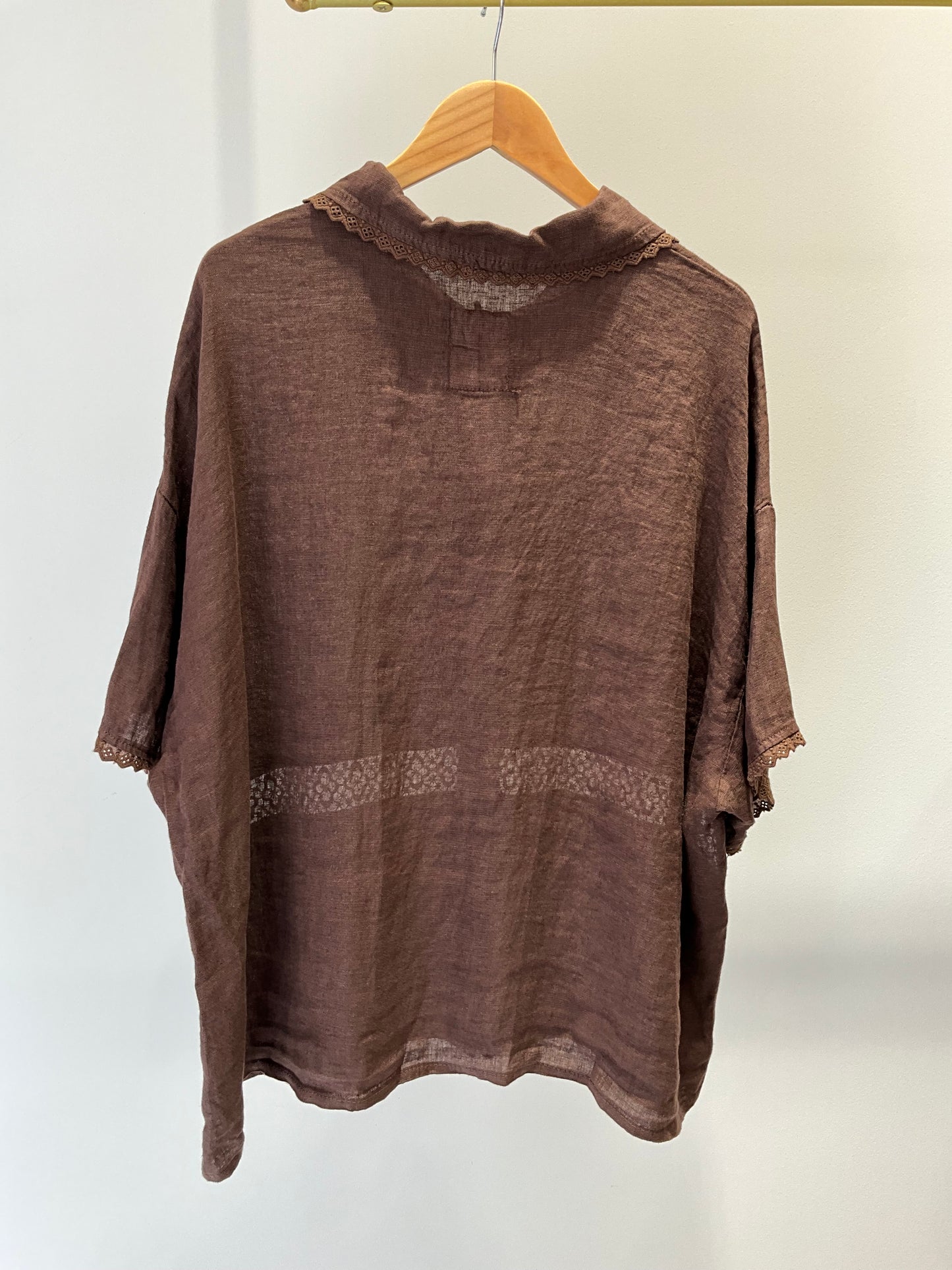 CONJUNTO DE LINO MARRÓN