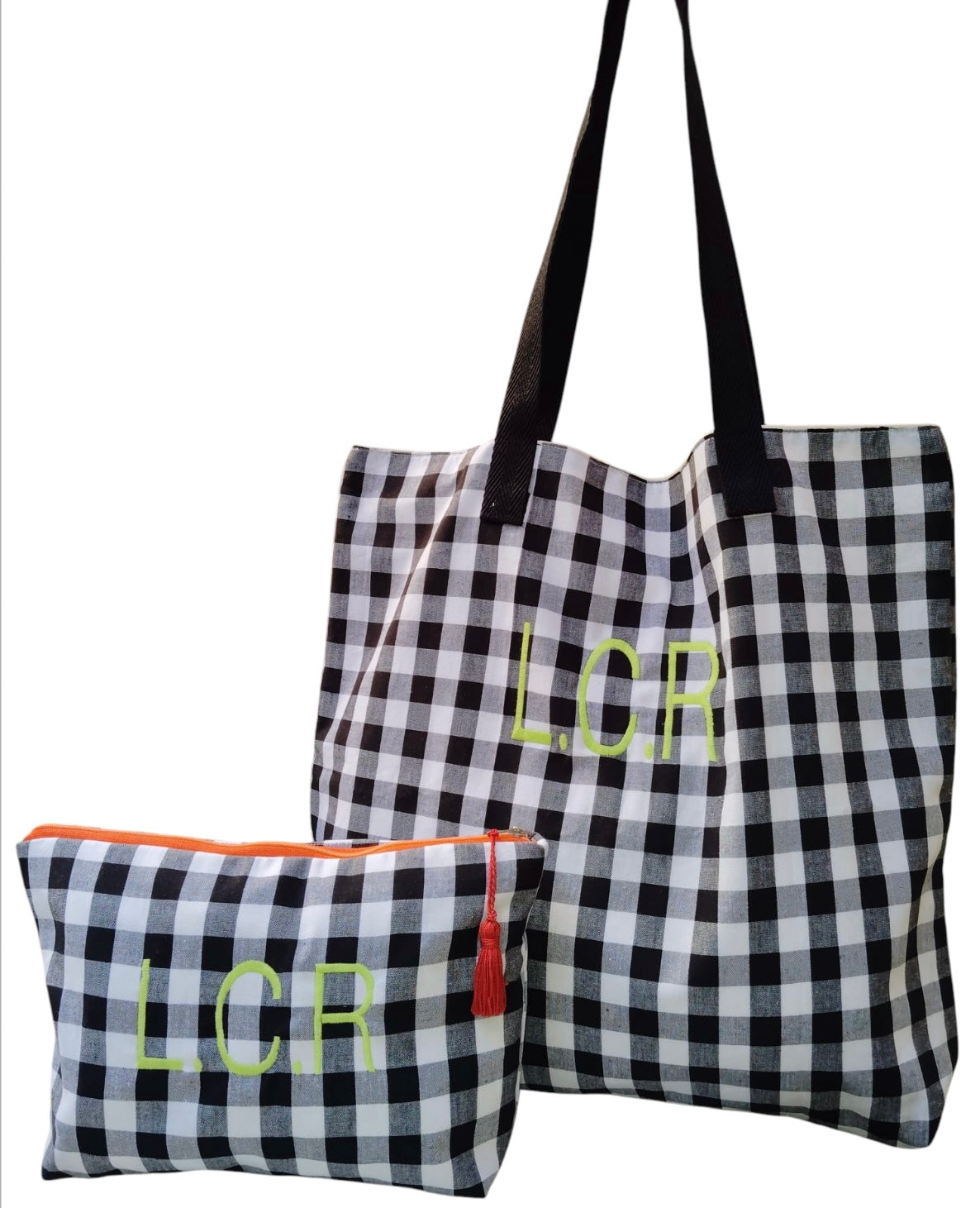 BOLSO VICHY HECHO A MANO