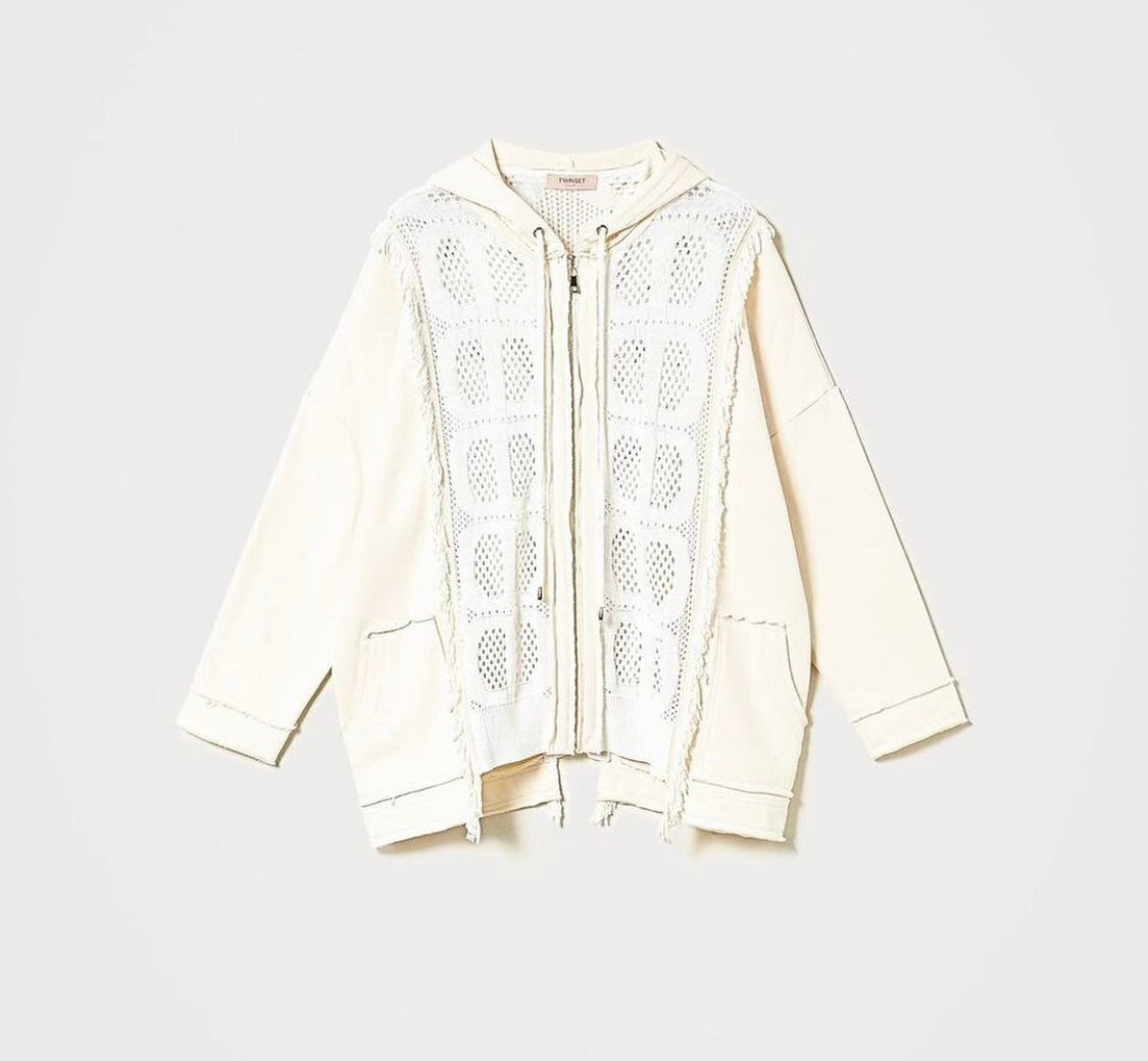 SUDADERA TEJIDOS COMBINADOS TWINSET