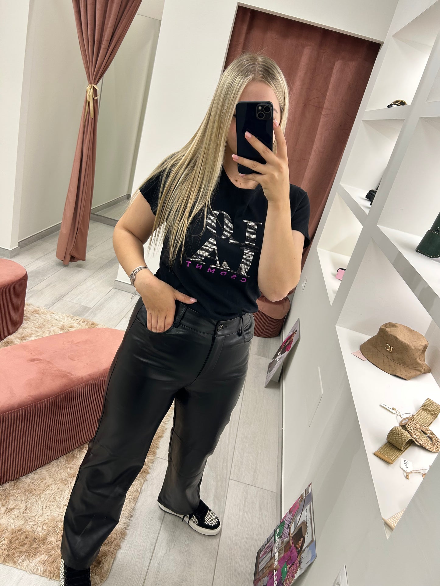 PANTALÓN POLIPIEL NEGRO