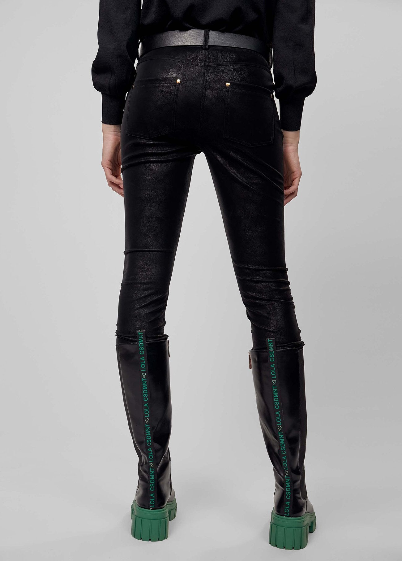 PANTALÓN NEGRO EFECTO SERPIENTE LOLA CASADEMUNT