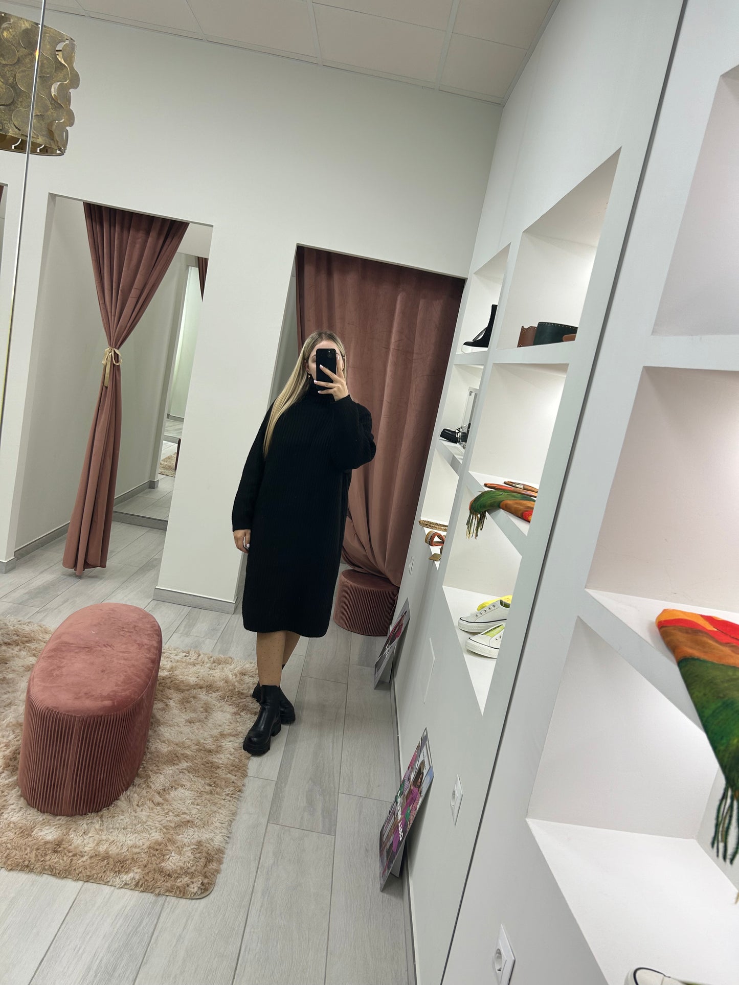 VESTIDO LANA NEGRO