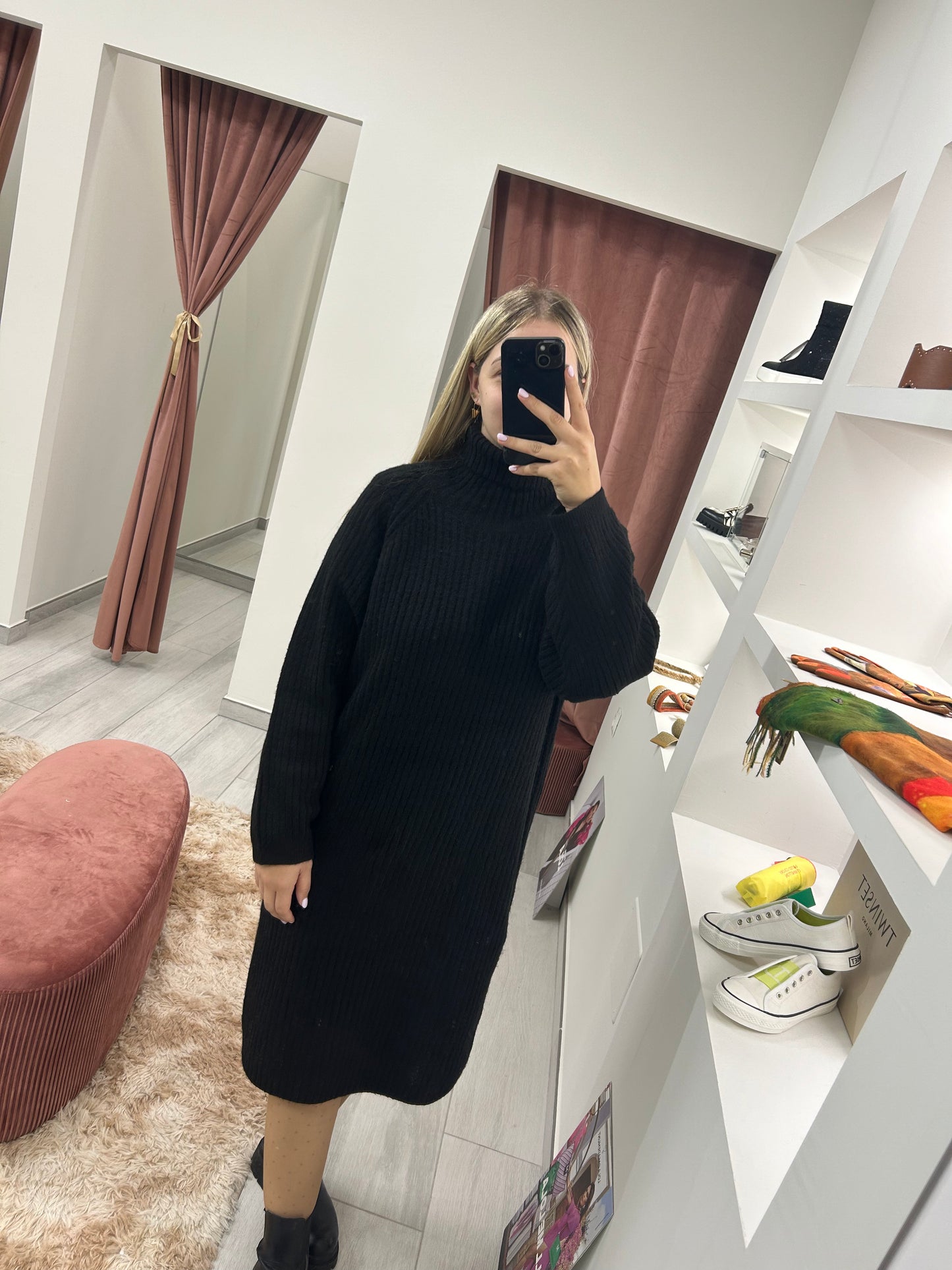 VESTIDO LANA NEGRO