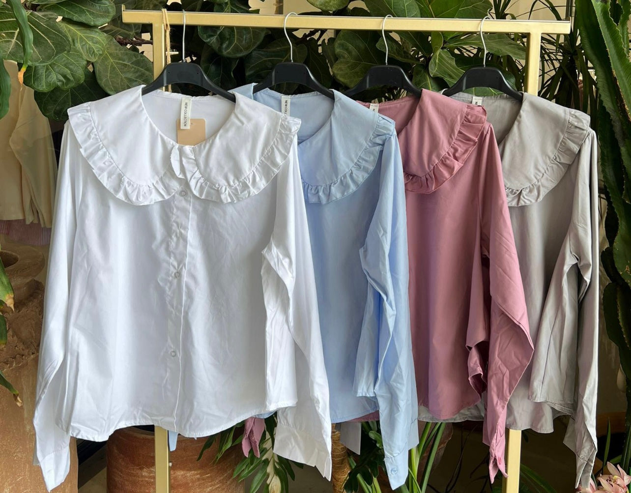 BLUSA CUELLO BEBÉ LAVANDA