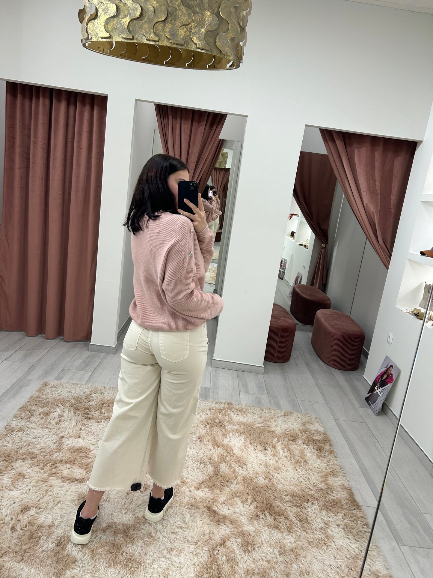 JERSEY ROSA BOTONES JOYA MARIA GRANDES