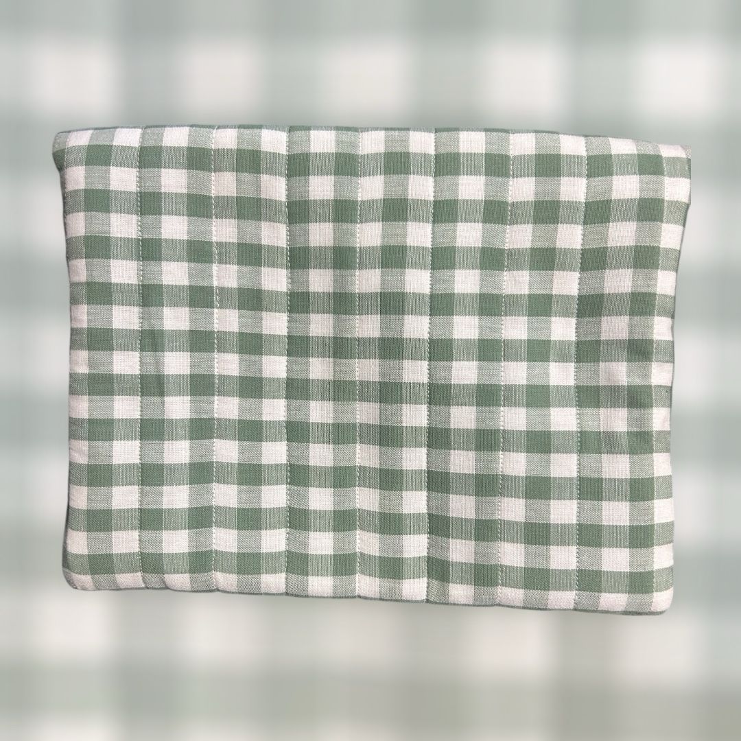 FUNDA TABLET, LIBROS. CUADRO VICHY VERDE