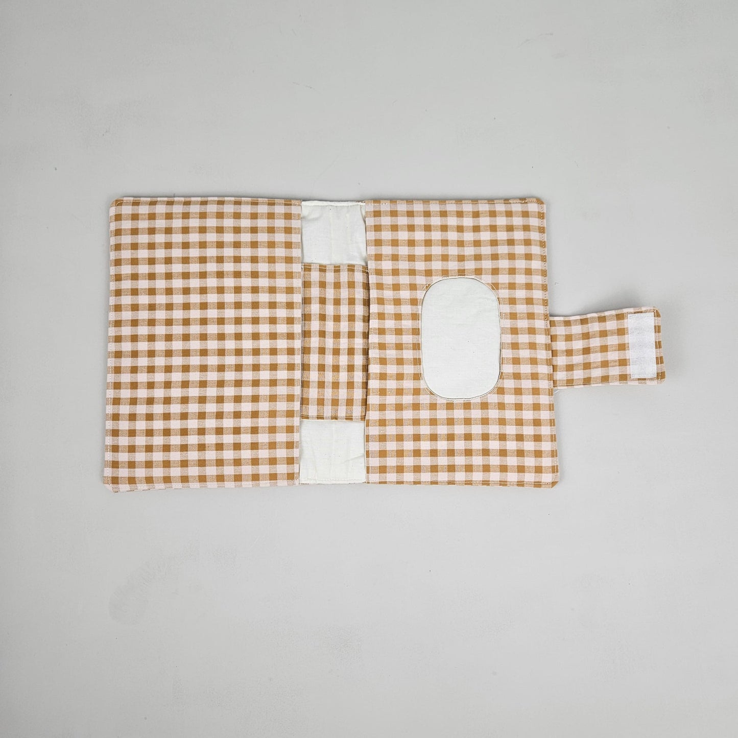 Pañalera Cuadros Caramelo