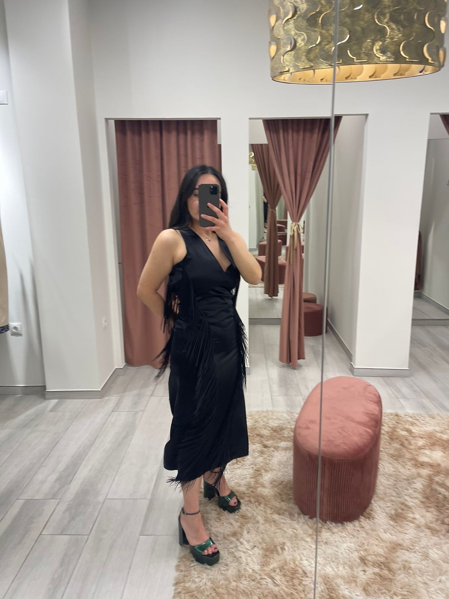 VESTIDO SEDA FLECOS TWINSET