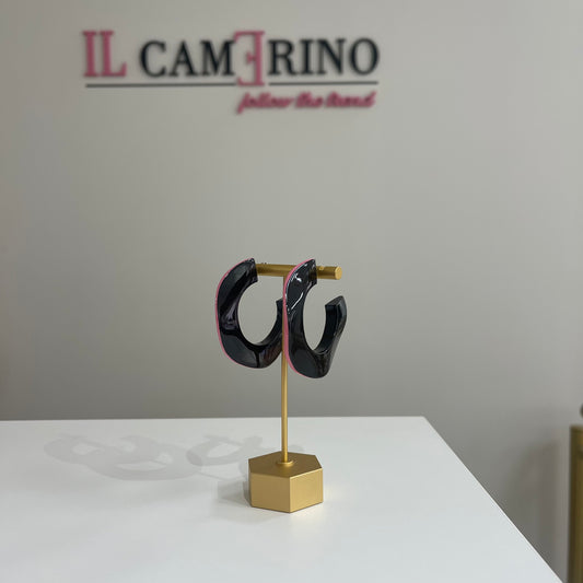 PENDIENTES ARO FILO ROSA