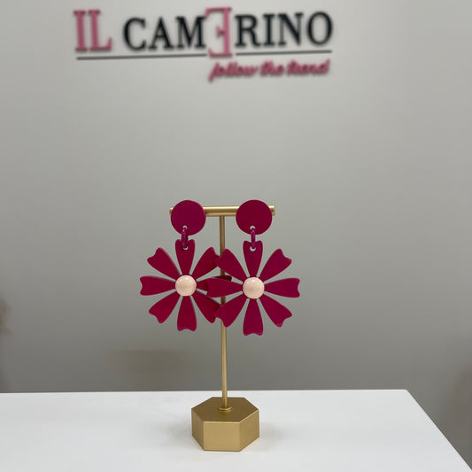 PENDIENTES MARGARITA FUCSIA