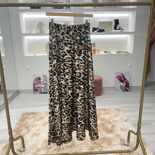 FALDA SATINADA ANIMAL PRINT