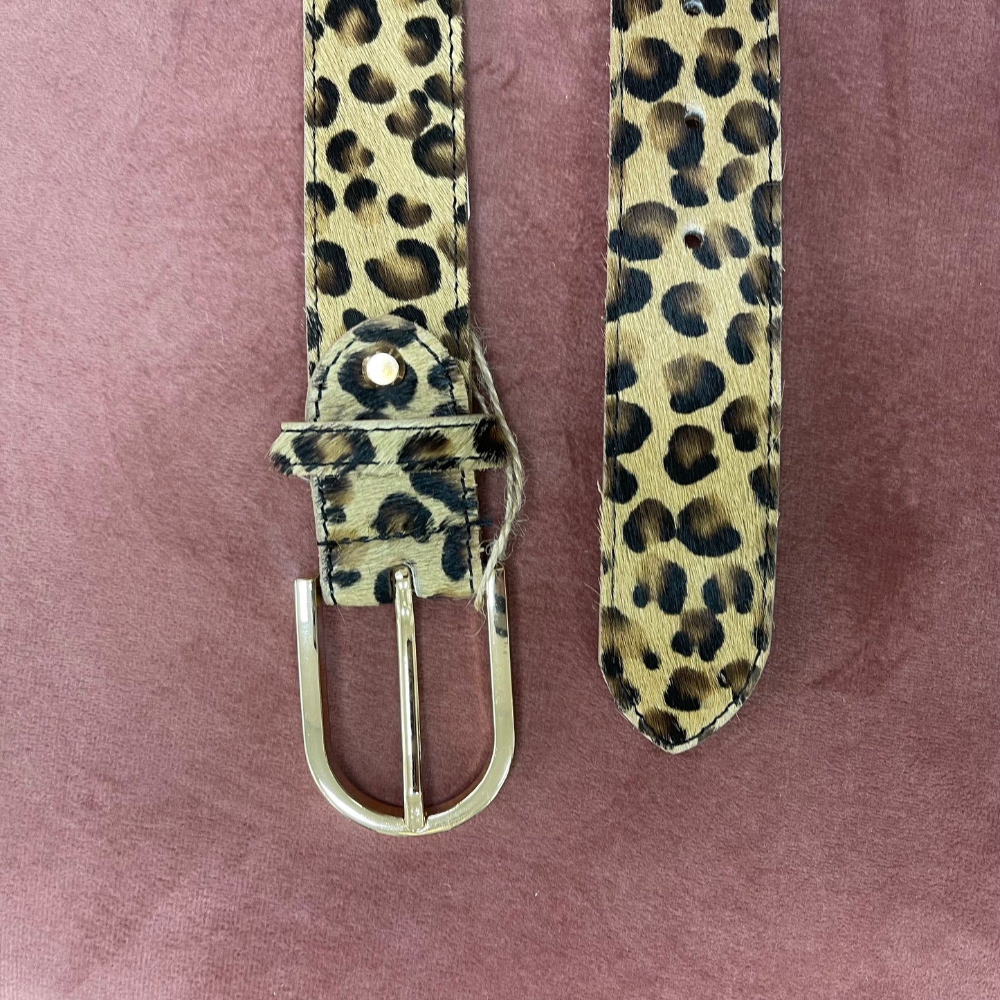 CINTURÓN CUERO ESTAMPADO LEOPARDO