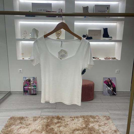 CAMISETA BLANCA MANGA CORTA