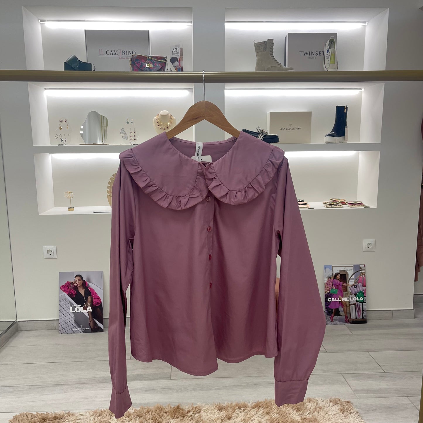 BLUSA CUELLO BEBÉ LAVANDA