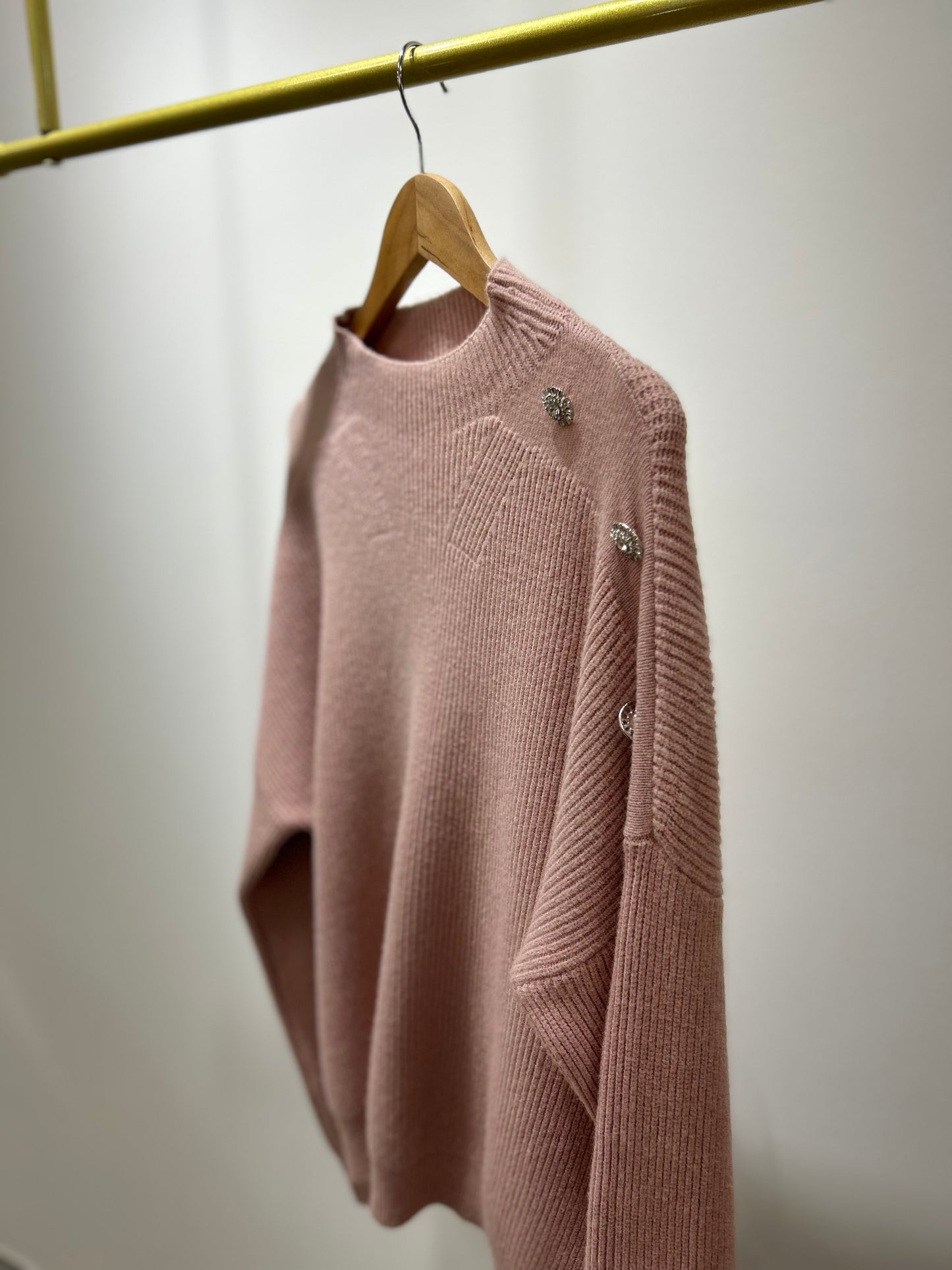 JERSEY ROSA BOTONES JOYA MARIA GRANDES