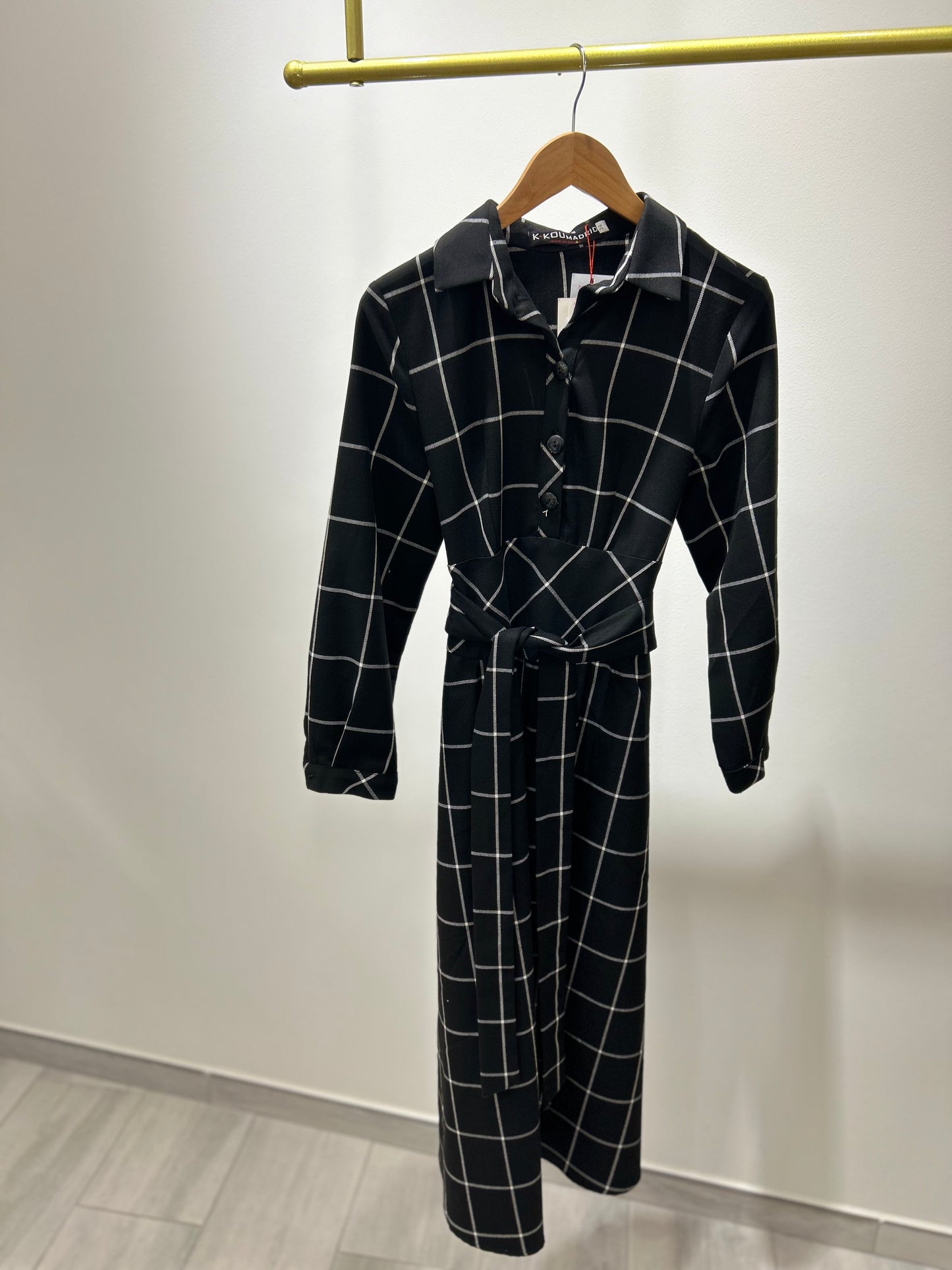 VESTIDO EVASÉ CUADROS